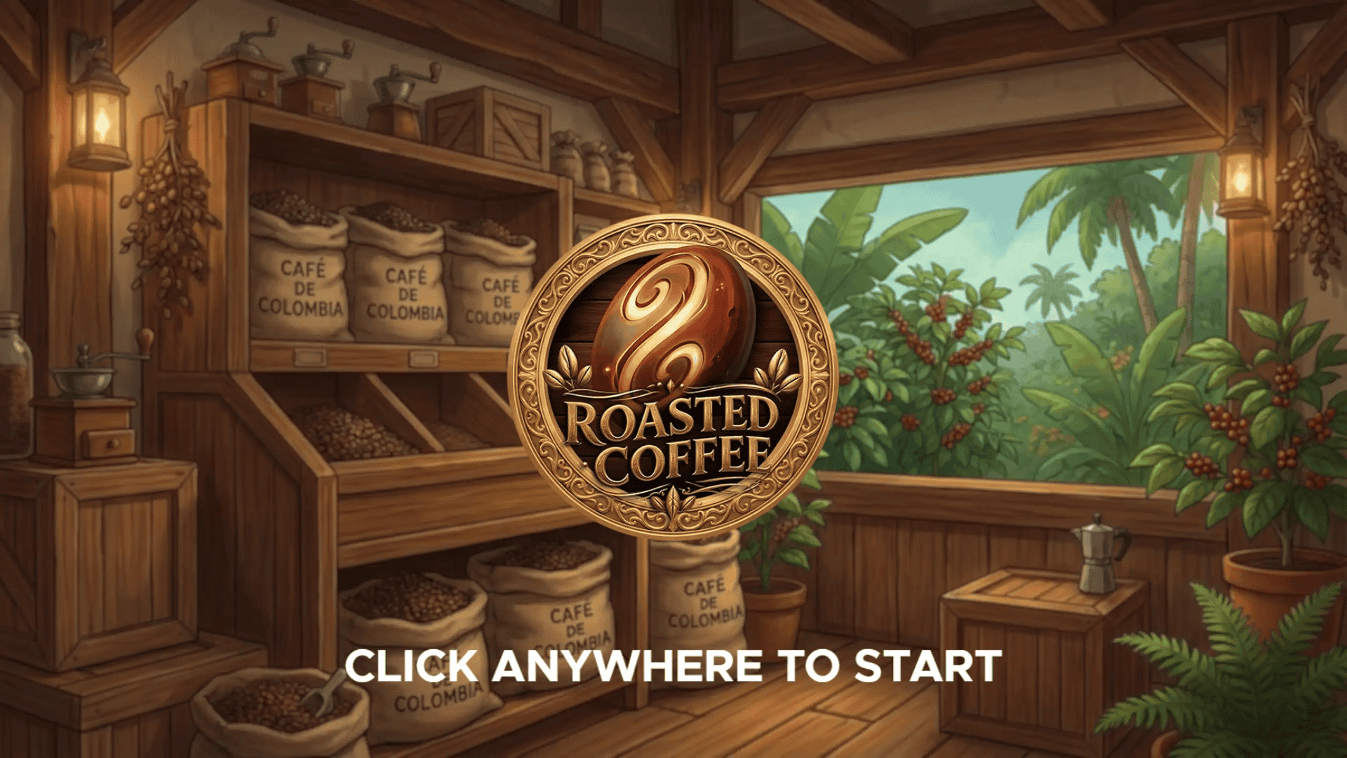 Roasted Coffee slot intro screen