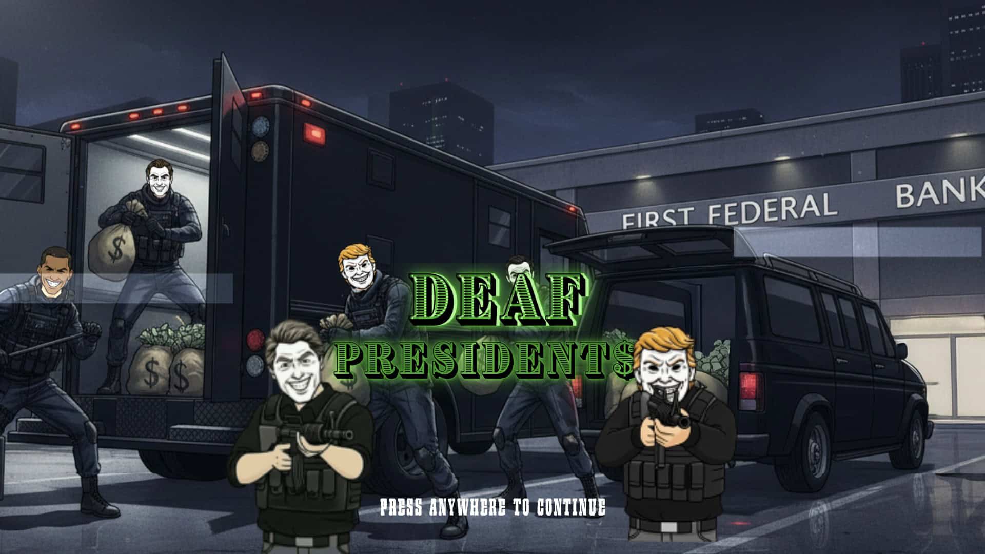 Deaf Presidents slot intro screen