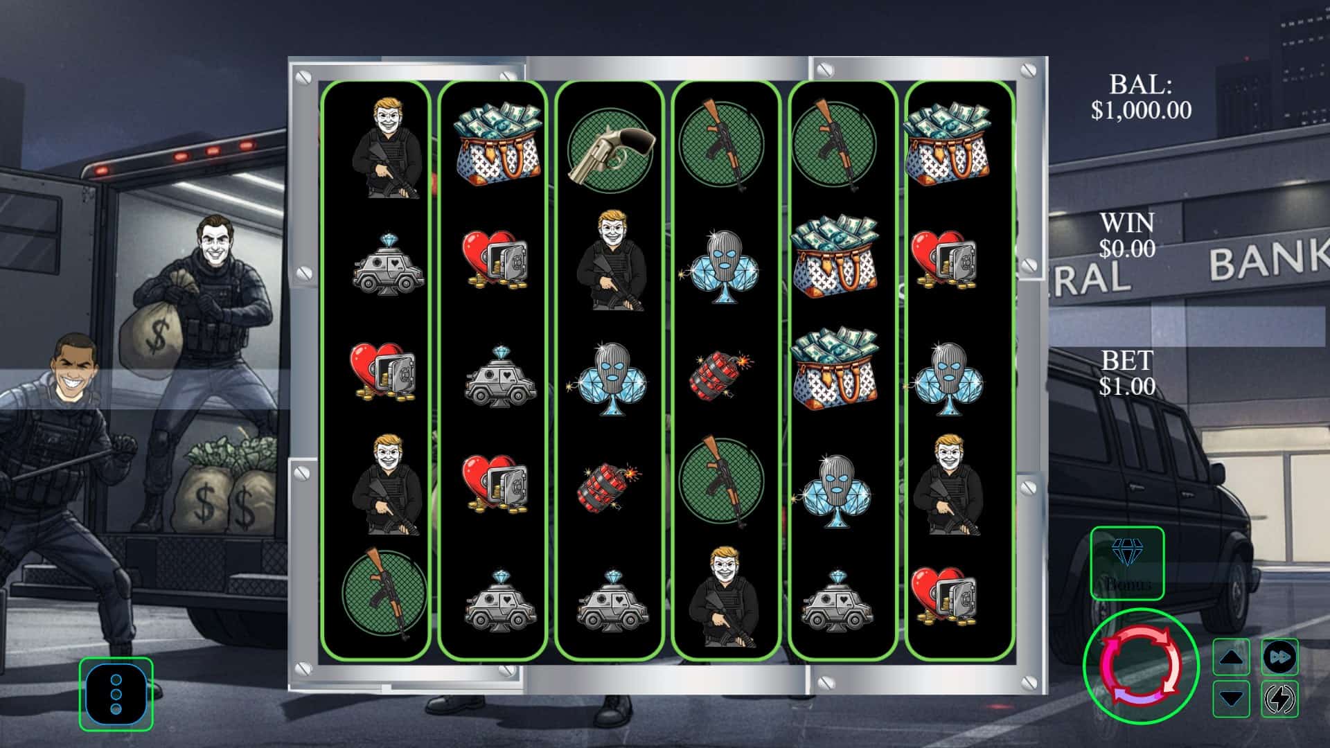 Deaf Presidents slot gameplay reels