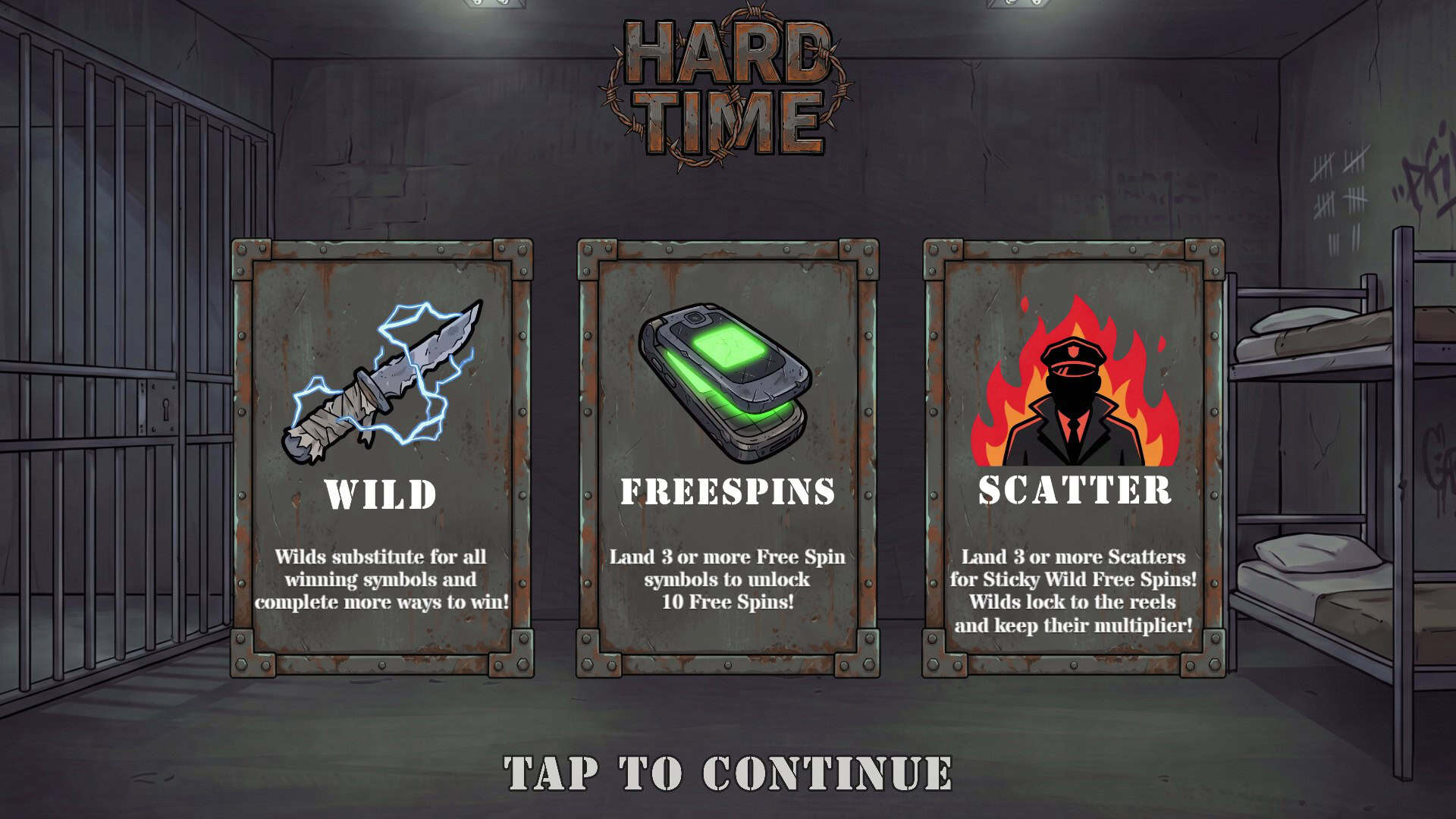 Hard Time slot intro screen