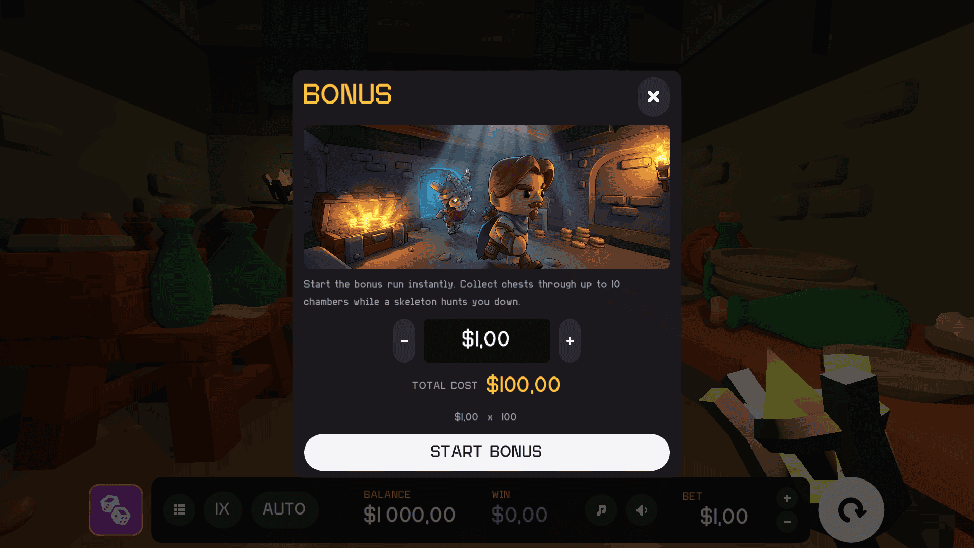 Tomb Rush bonus buy menu