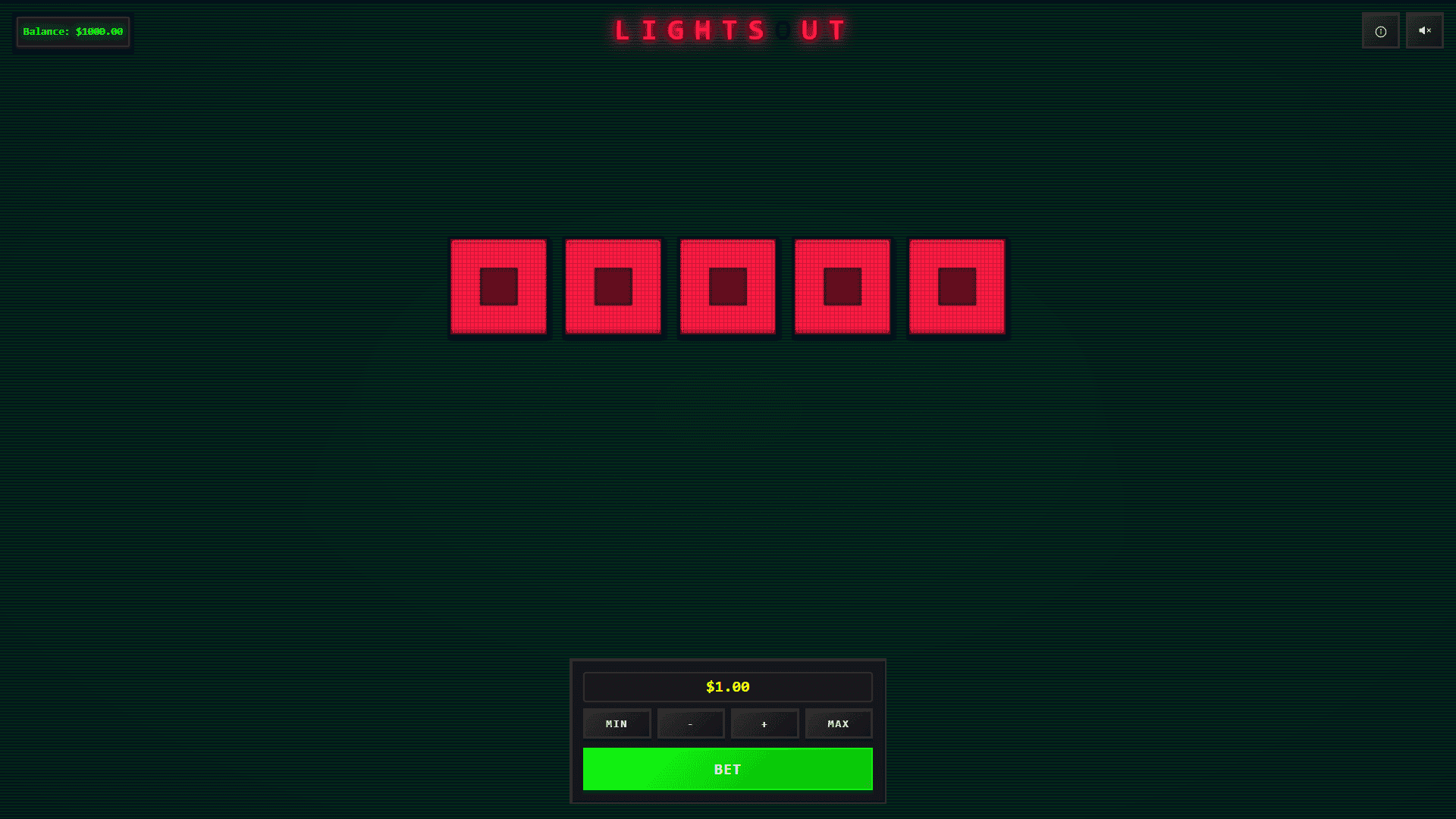 Lights Out slot gameplay reels
