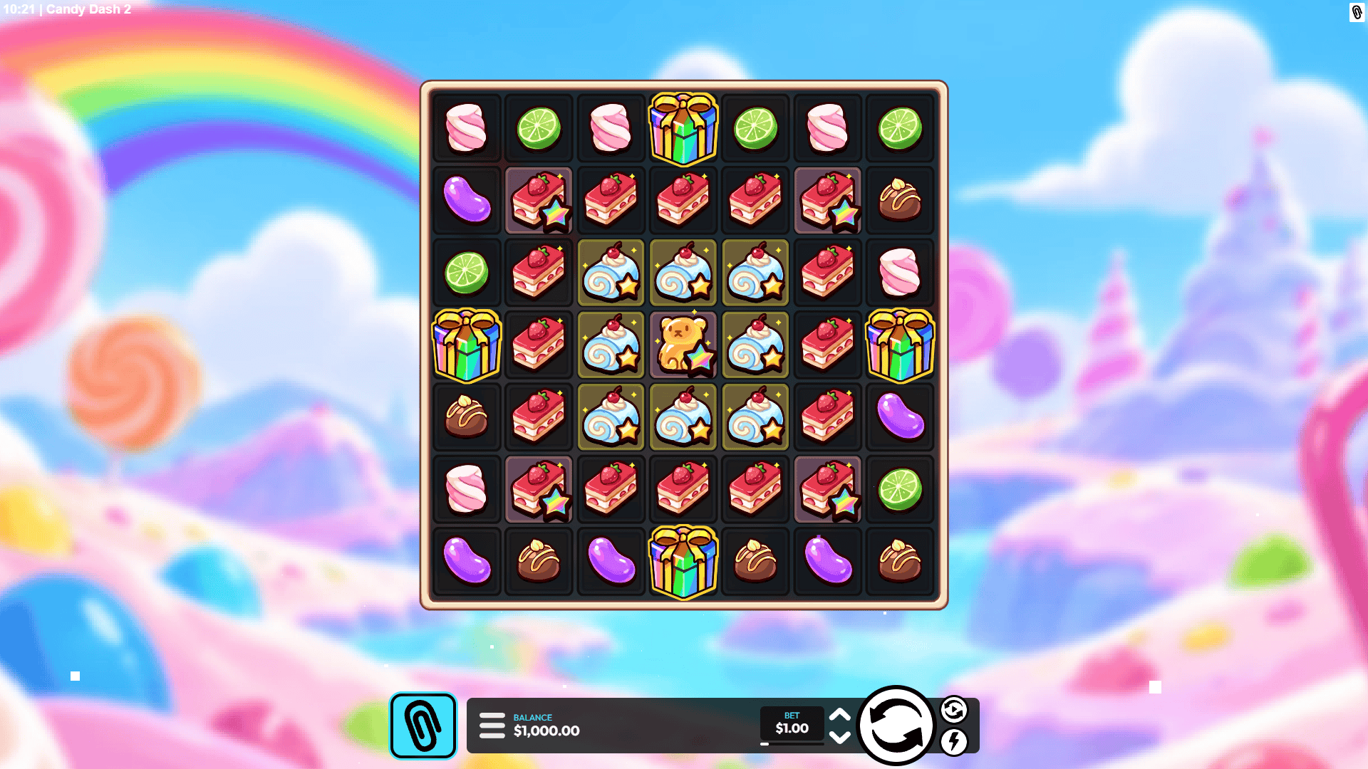 Candy Dash 2 slot intro screen