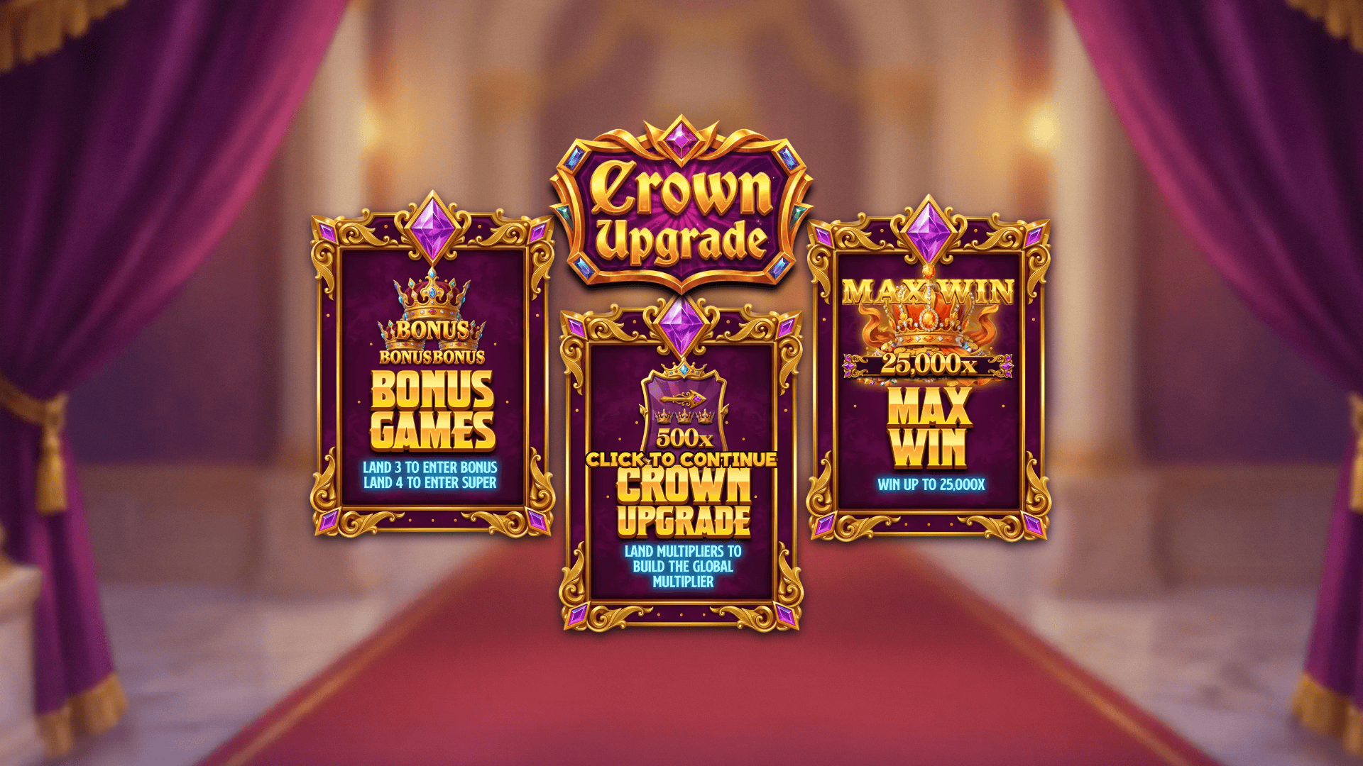 Crown Upgrade slot intro screen