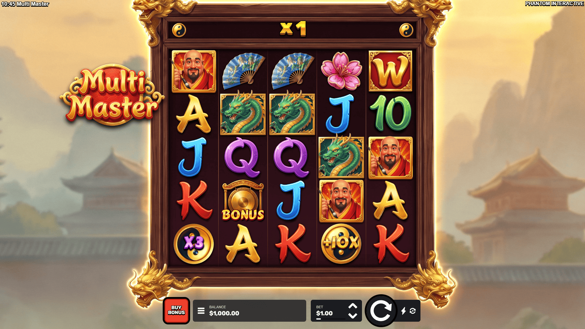Multi Master slot gameplay reels