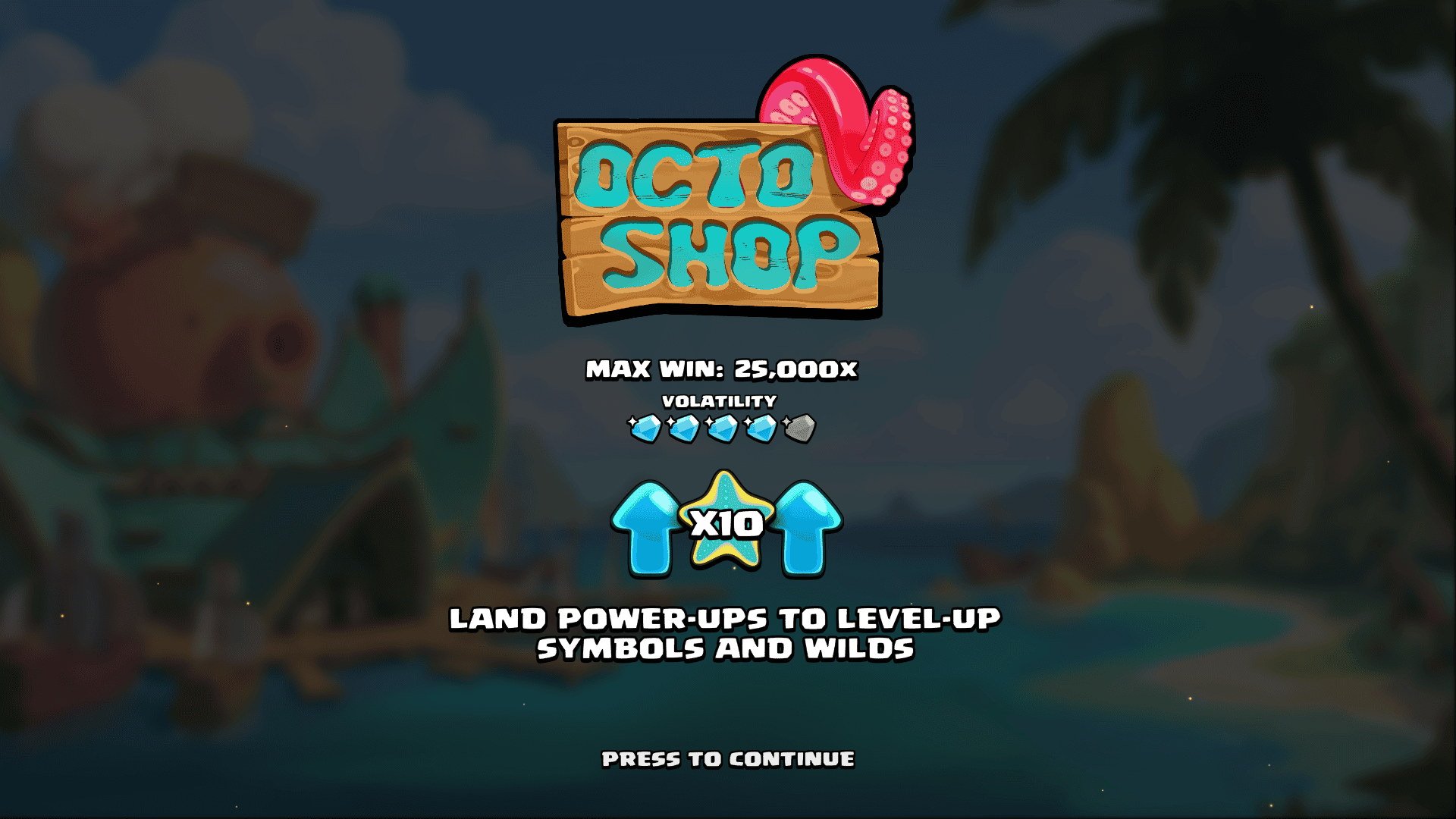 Octo Shop slot intro screen