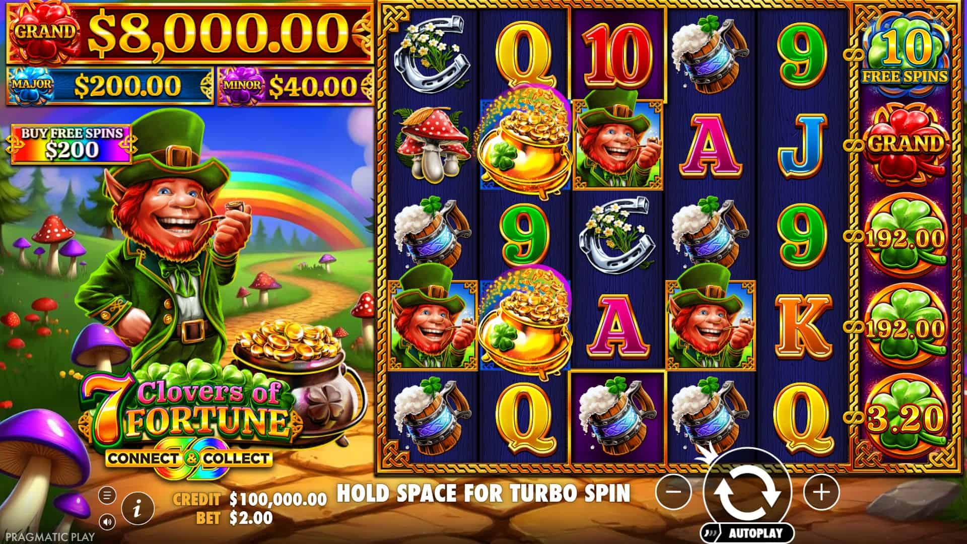 7 Clovers of Fortune slot gameplay reels
