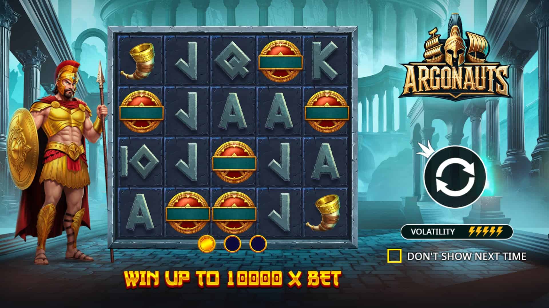 Argonauts slot intro screen