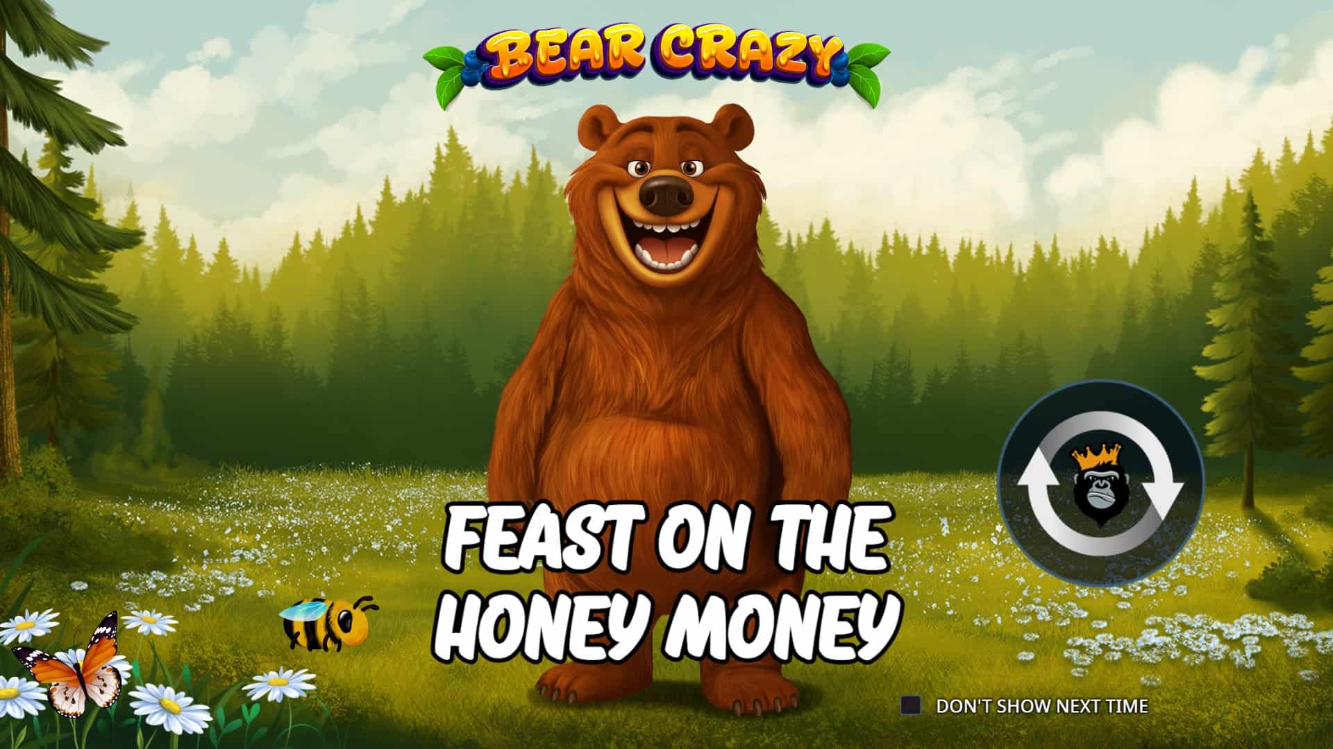 Bear Crazy slot intro screen