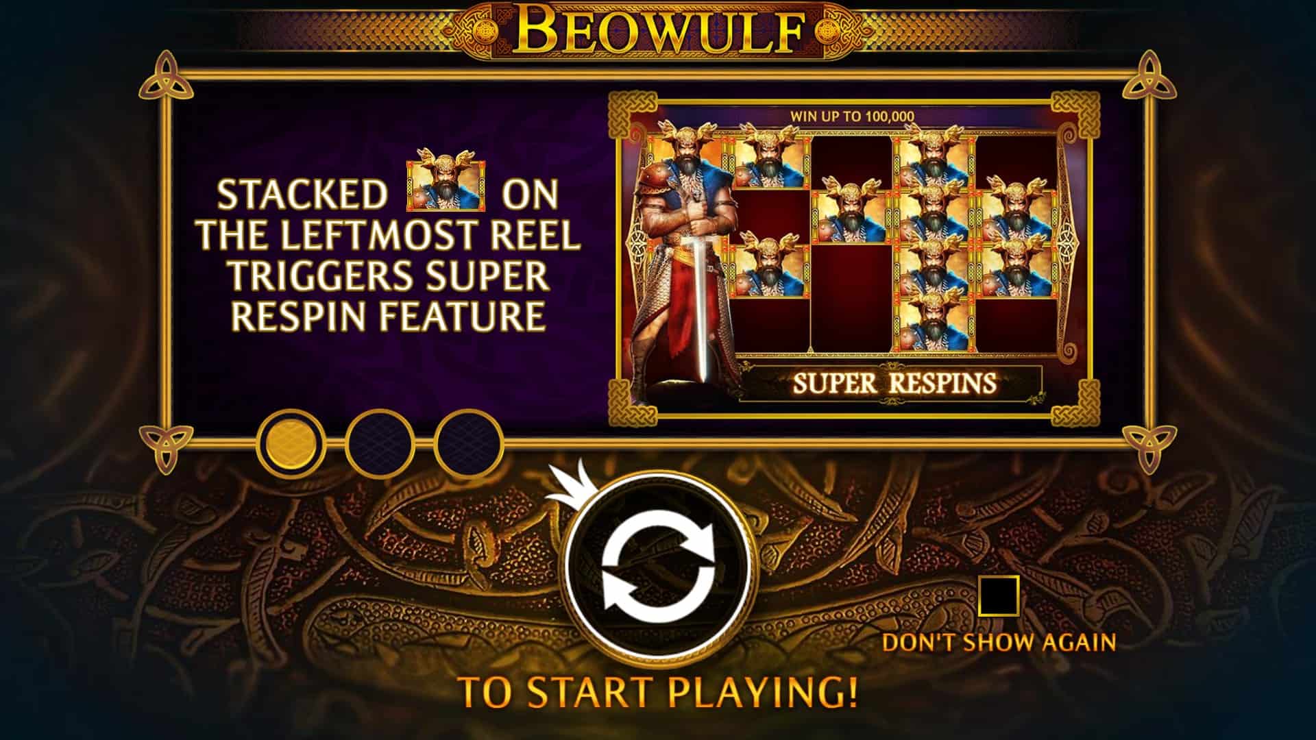 Beowulf slot intro screen