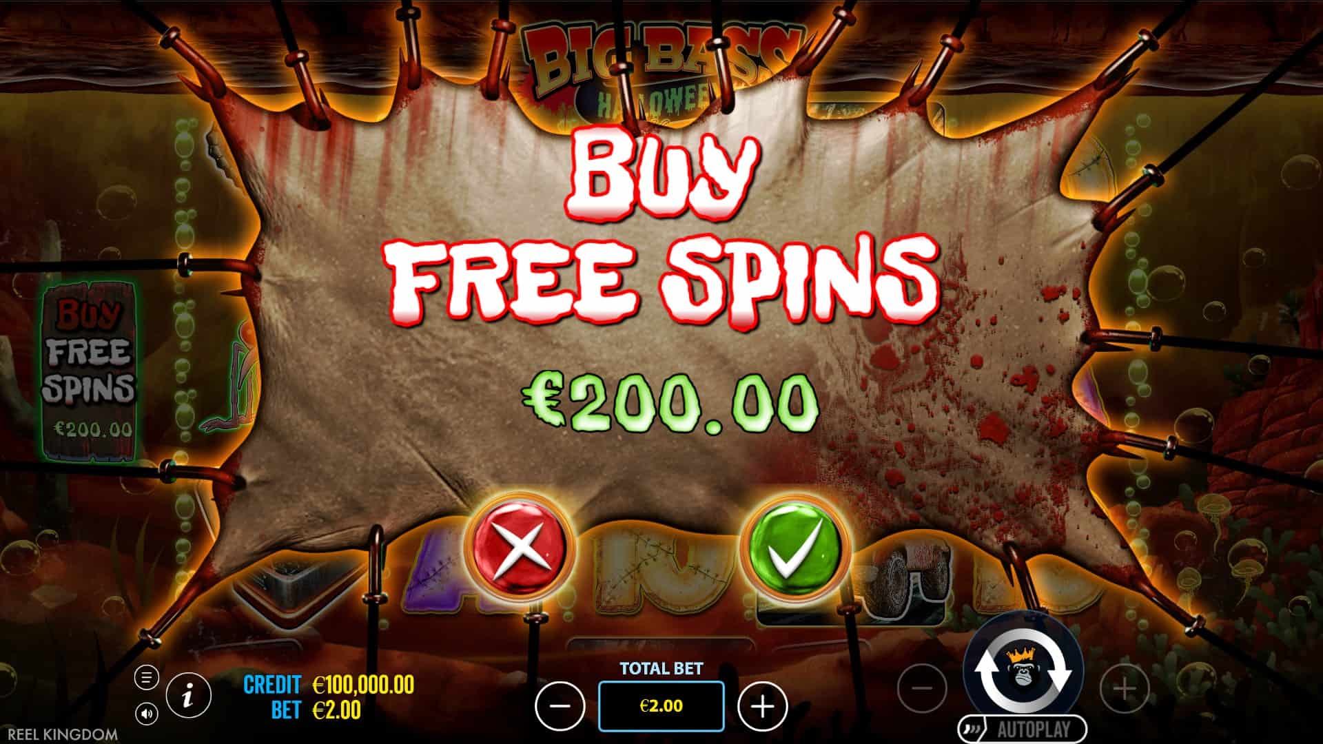 Big Bass Halloween 3 bonus buy menu