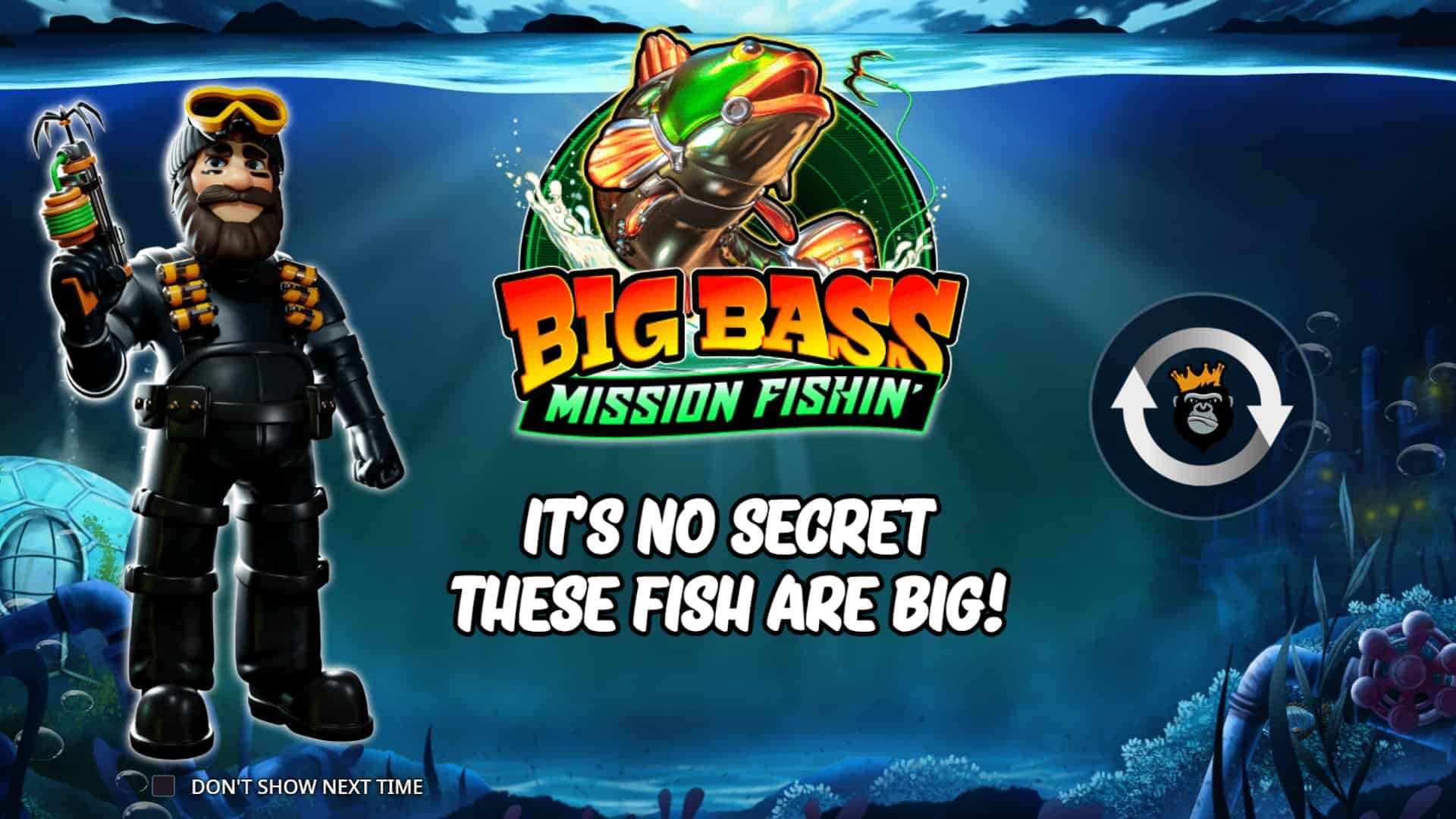 Big Bass Mission Fishin’ slot intro screen