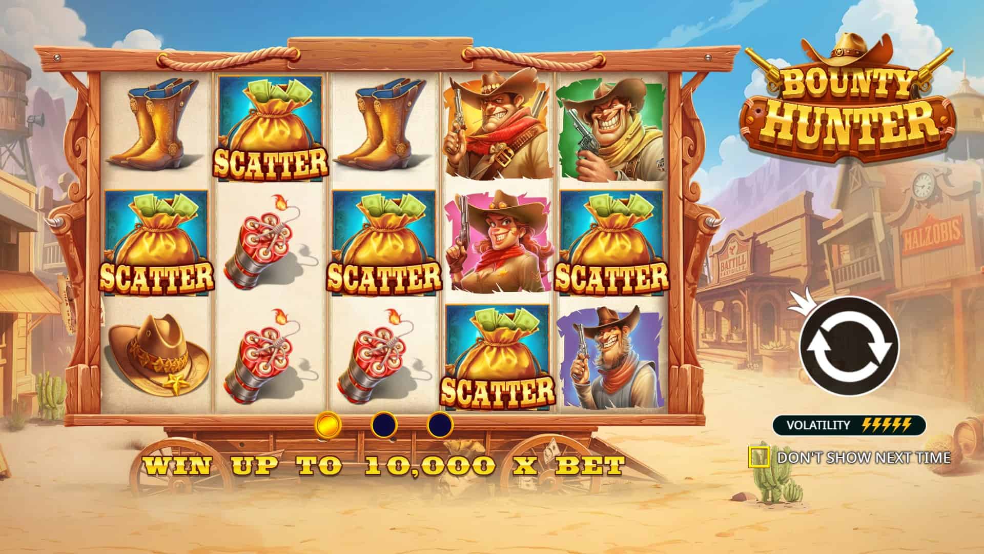 Bounty Hunter slot intro screen