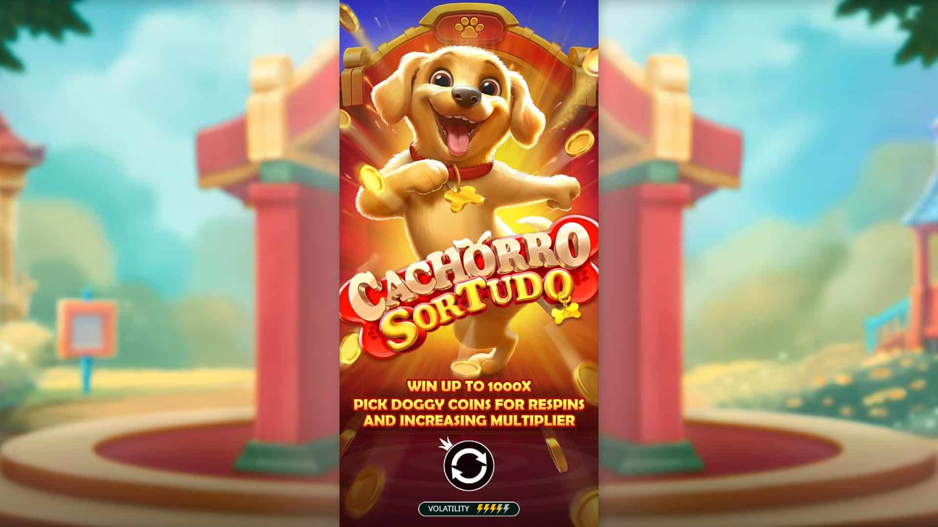 Cachorro Sortudo slot intro screen