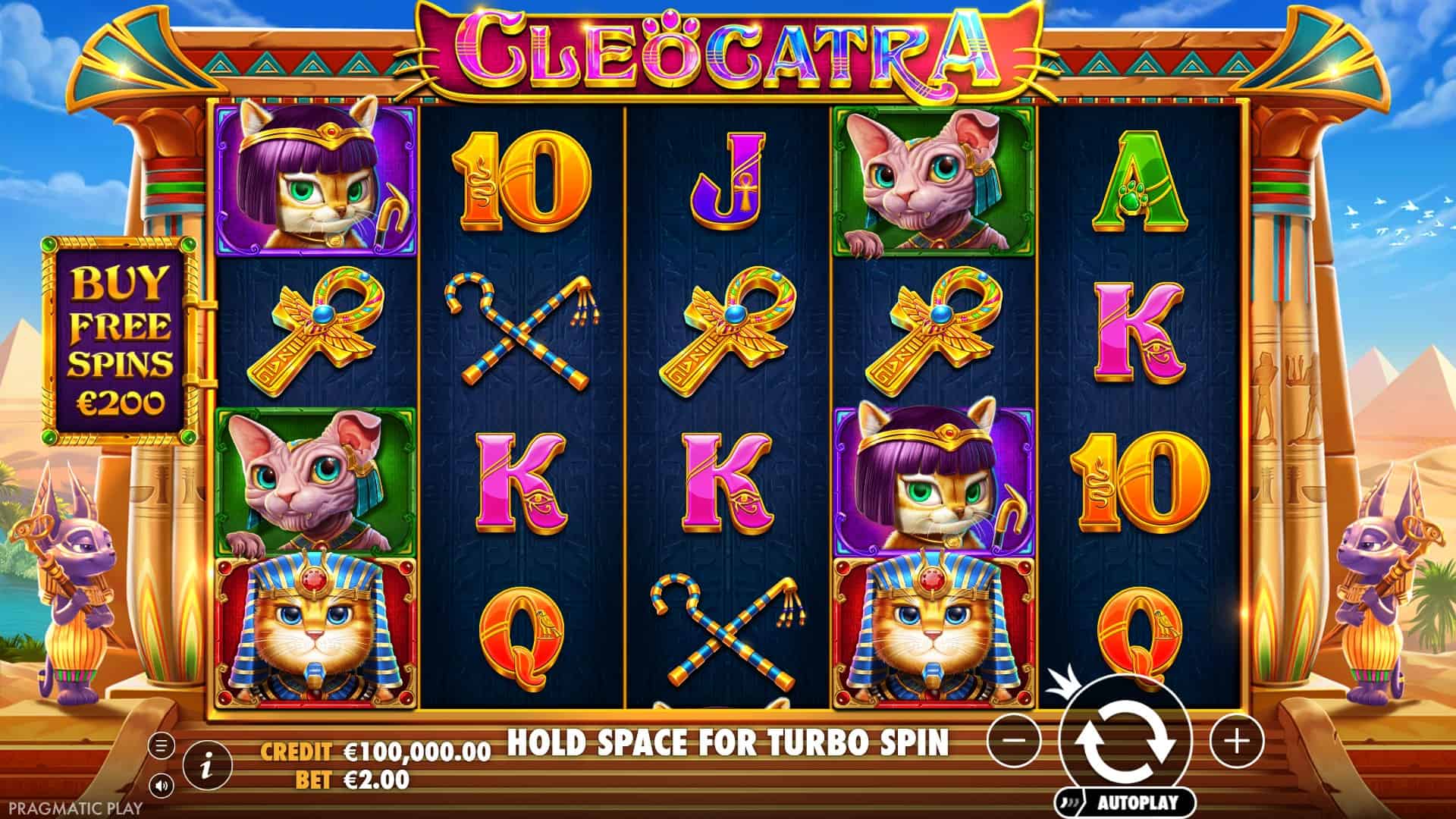 Cleocatra slot gameplay reels
