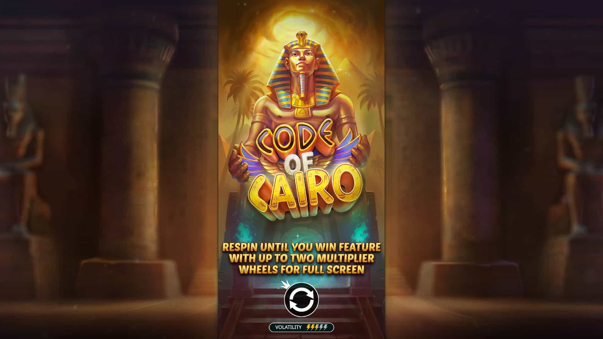 Code of Cairo slot intro screen
