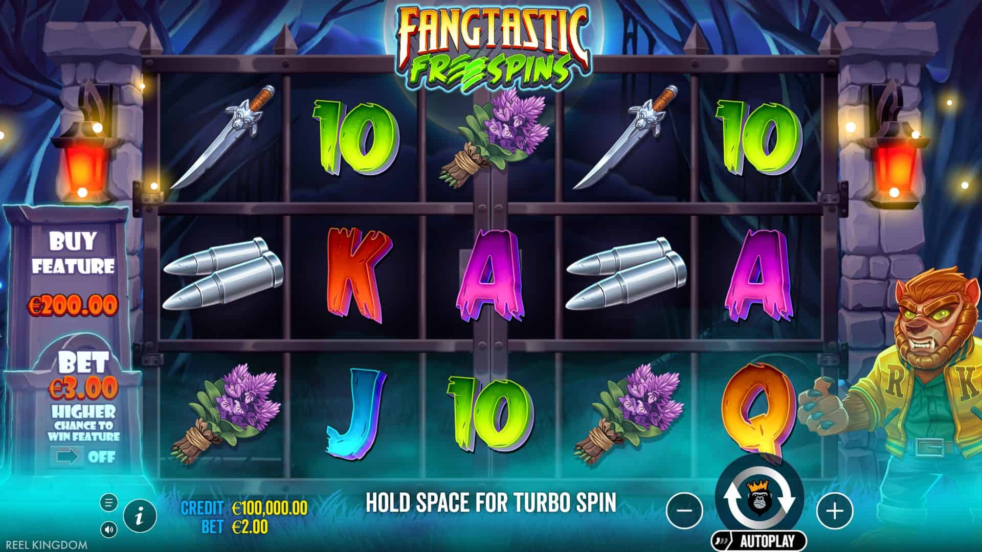 Fangtastic Freespins slot gameplay reels