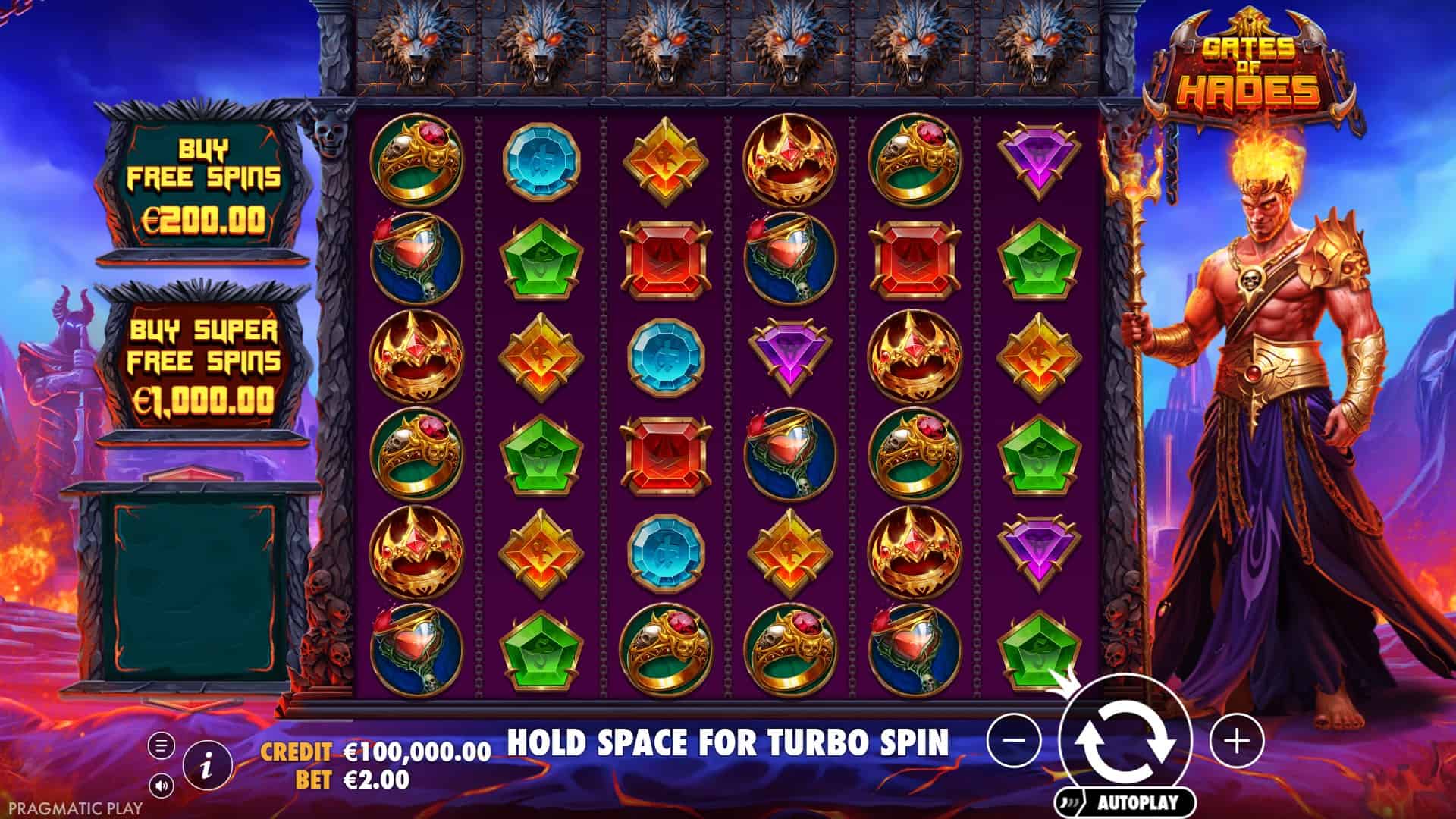 Gates of Hades slot gameplay reels