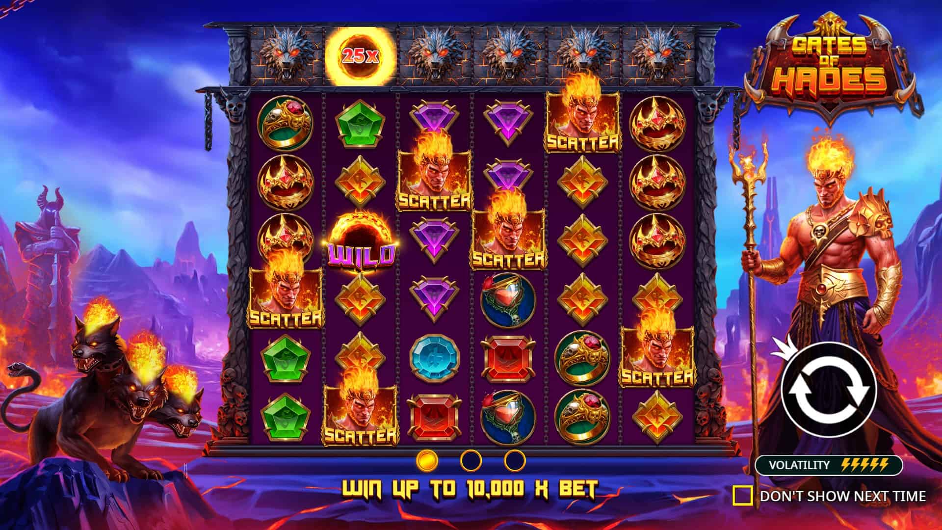 Gates of Hades slot intro screen