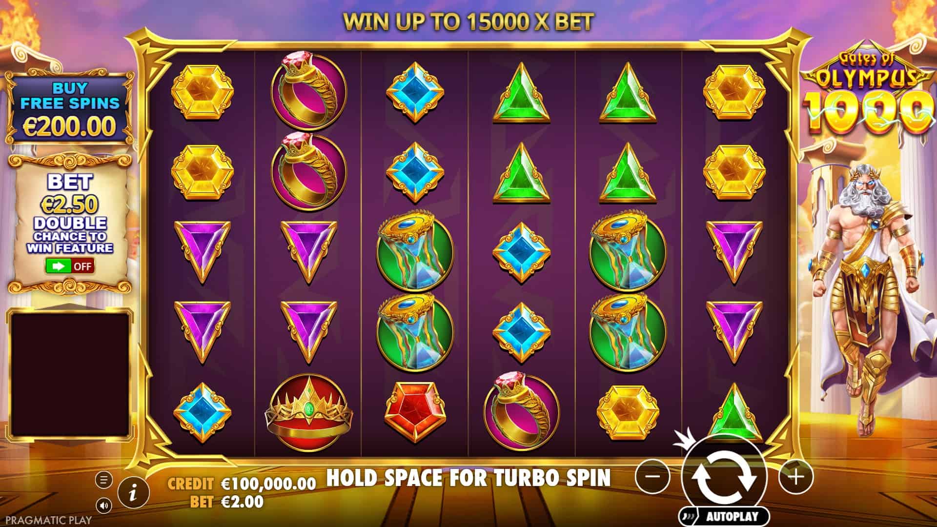 Gates of Olympus 1000 slot gameplay reels