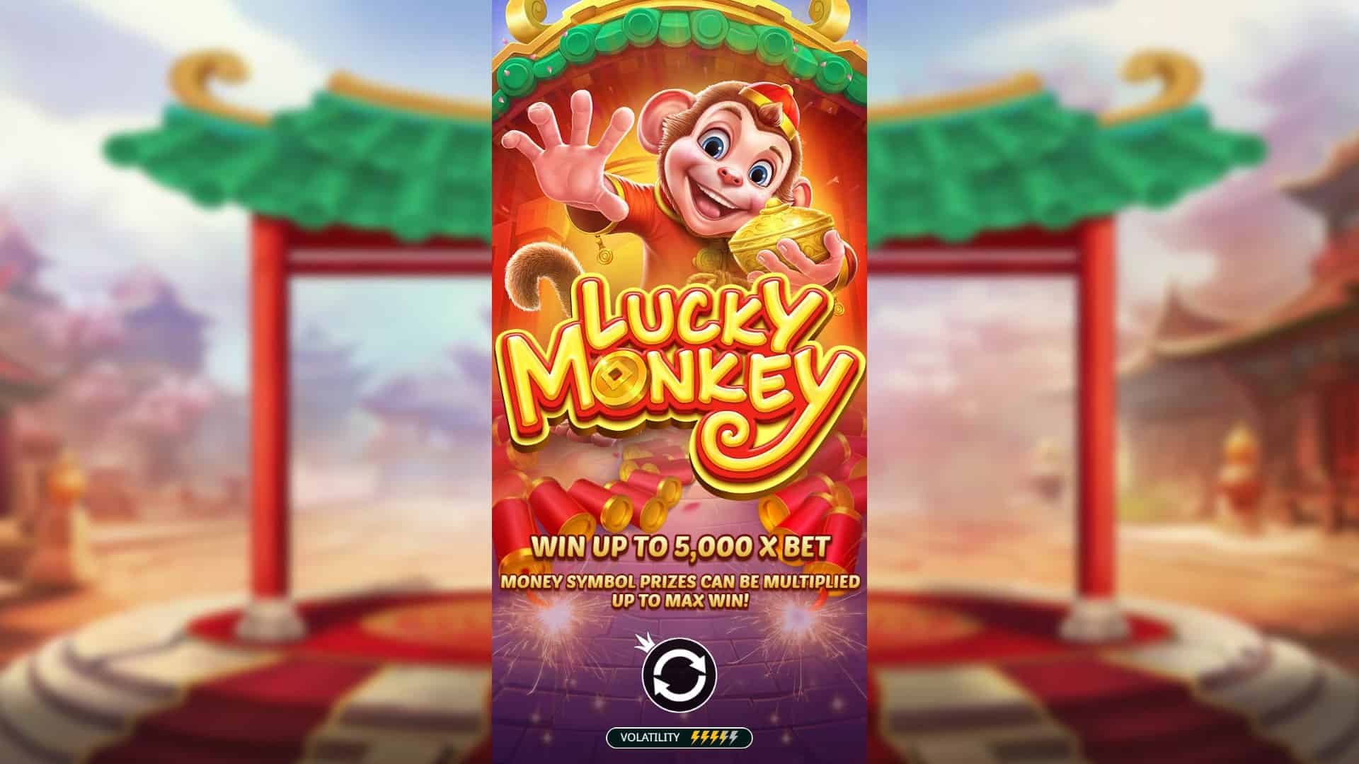 Lucky Monkey slot intro screen
