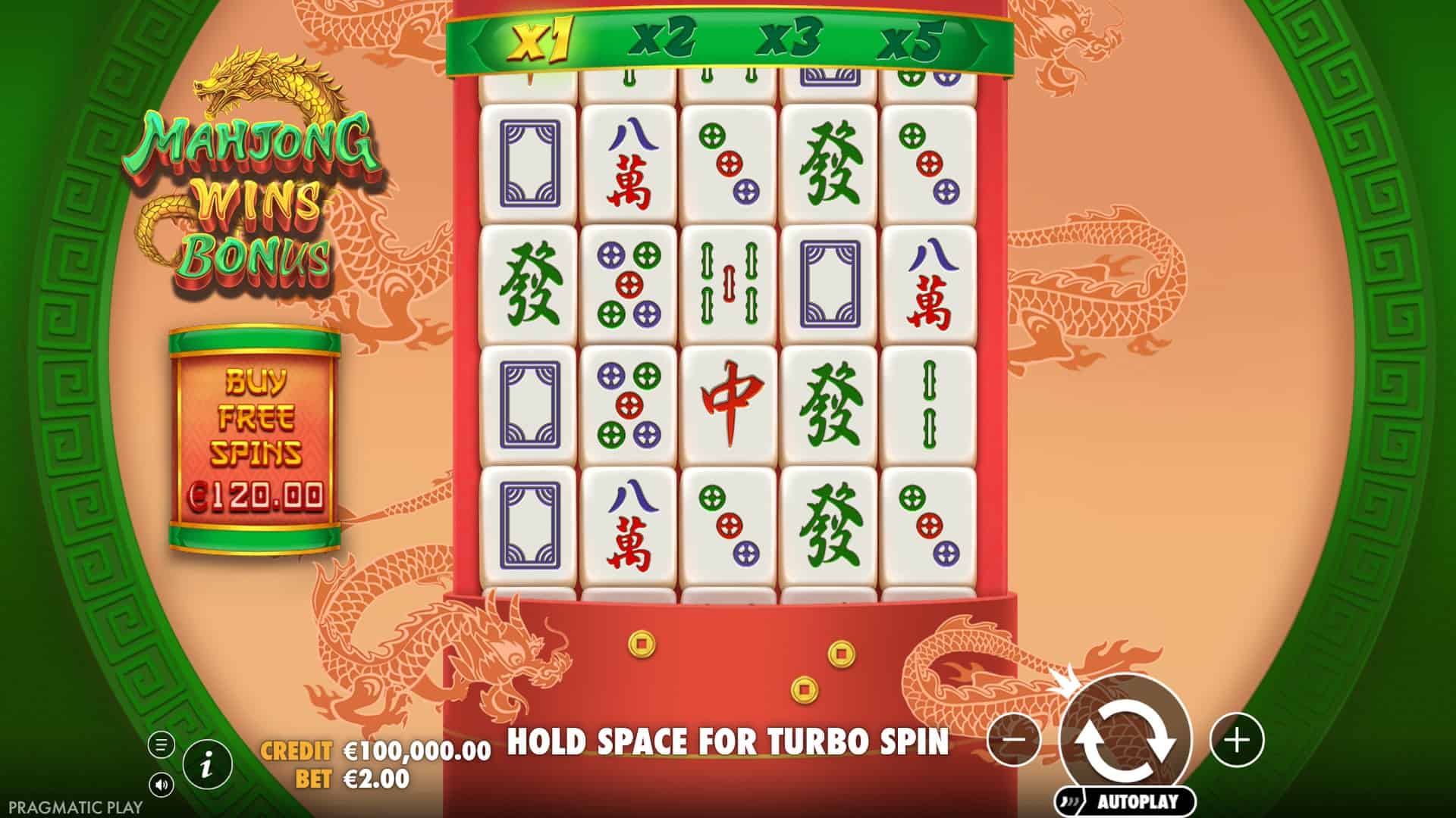 Mahjong Wins Bonus slot gameplay reels