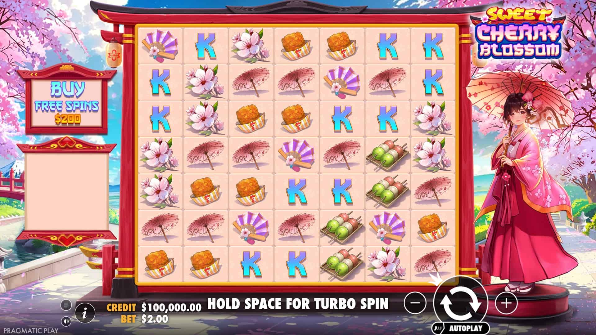 Sweet Cherry Blossom slot gameplay reels