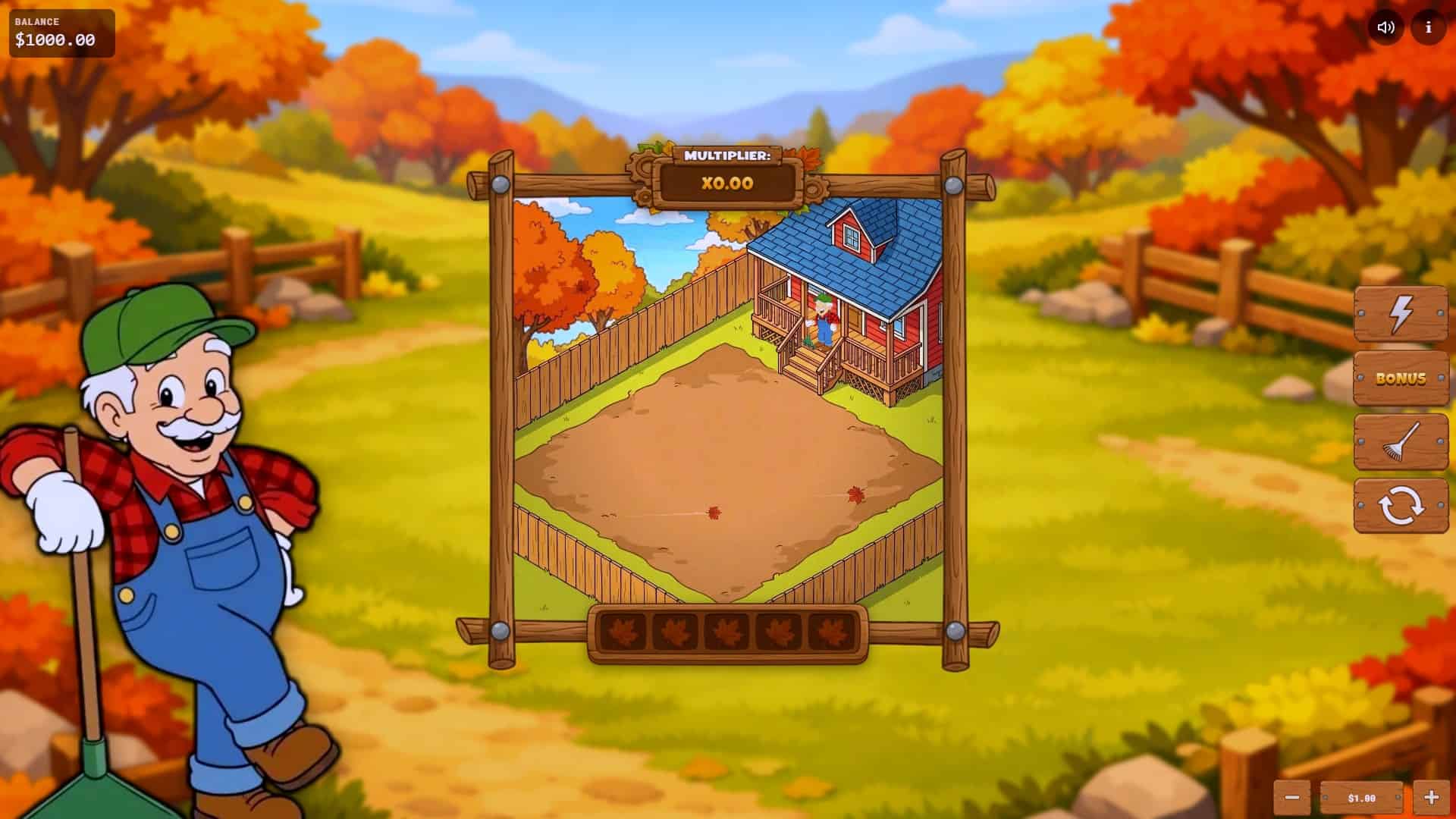 Uncle Franks Lawnsweeper slot gameplay reels