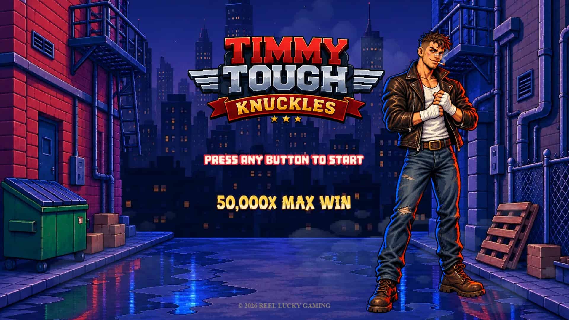Timmy Tough Knuckles slot intro screen