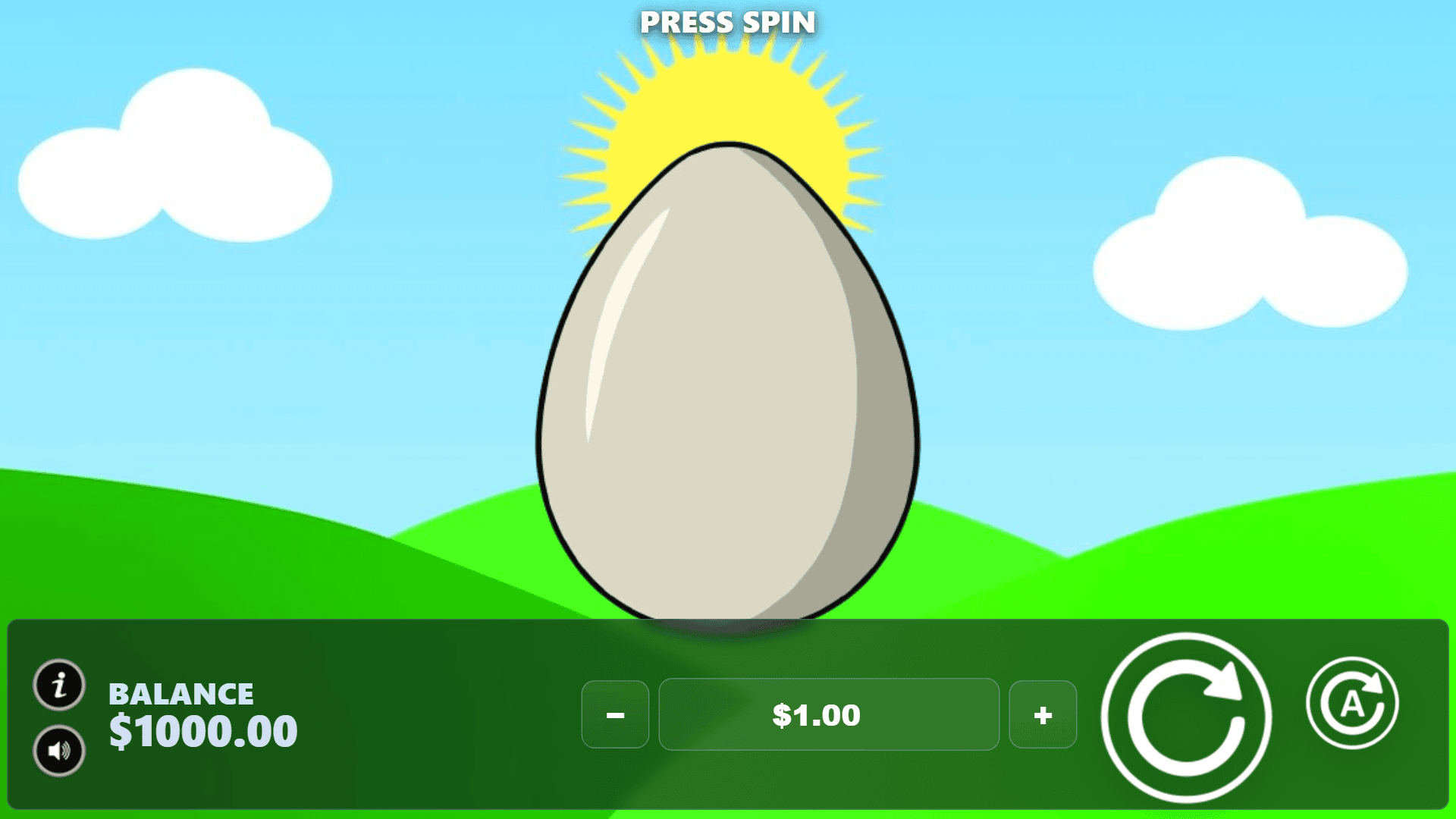 Crack The Egg slot intro screen