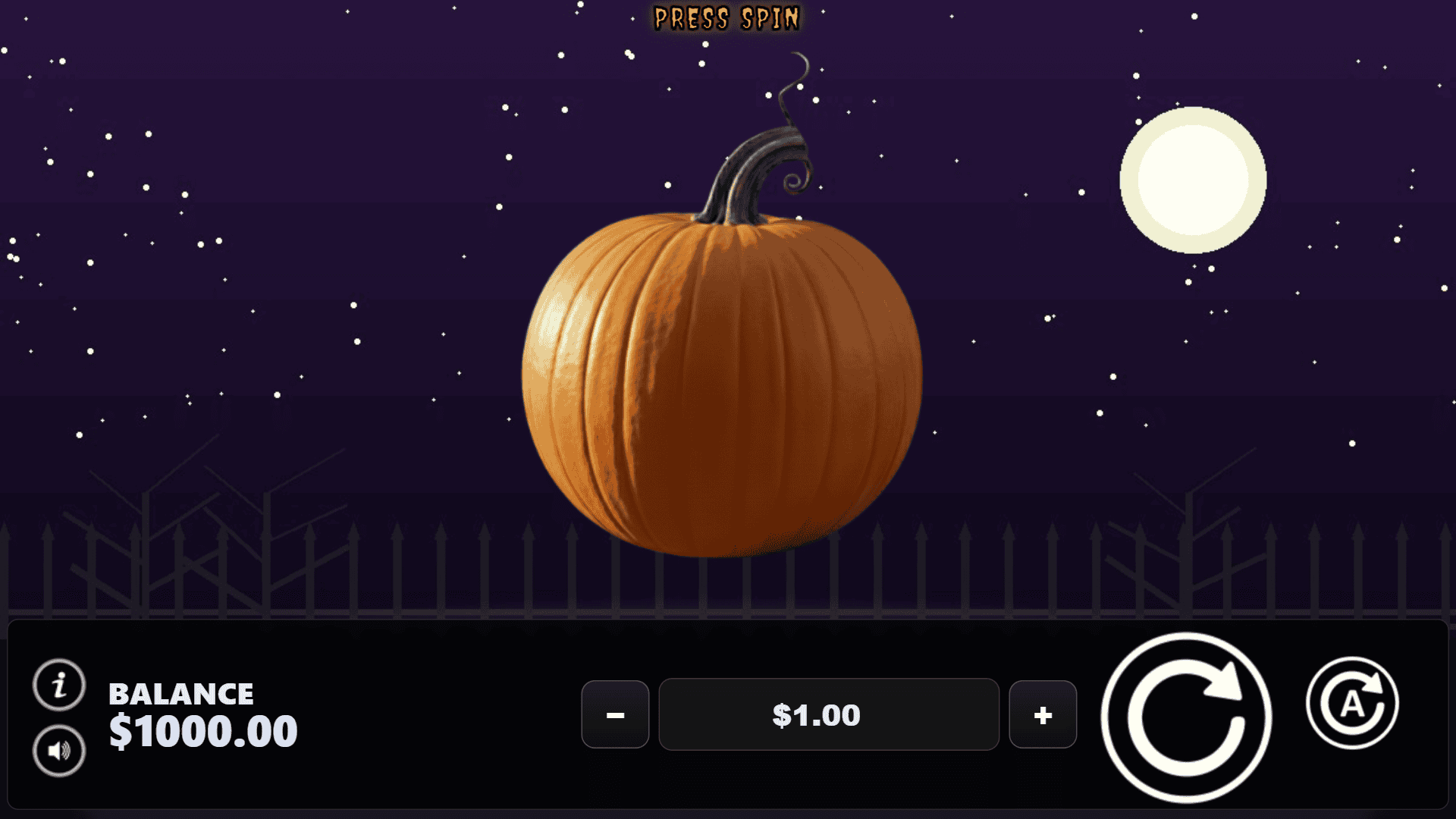 Smash The Pumpkin slot gameplay reels