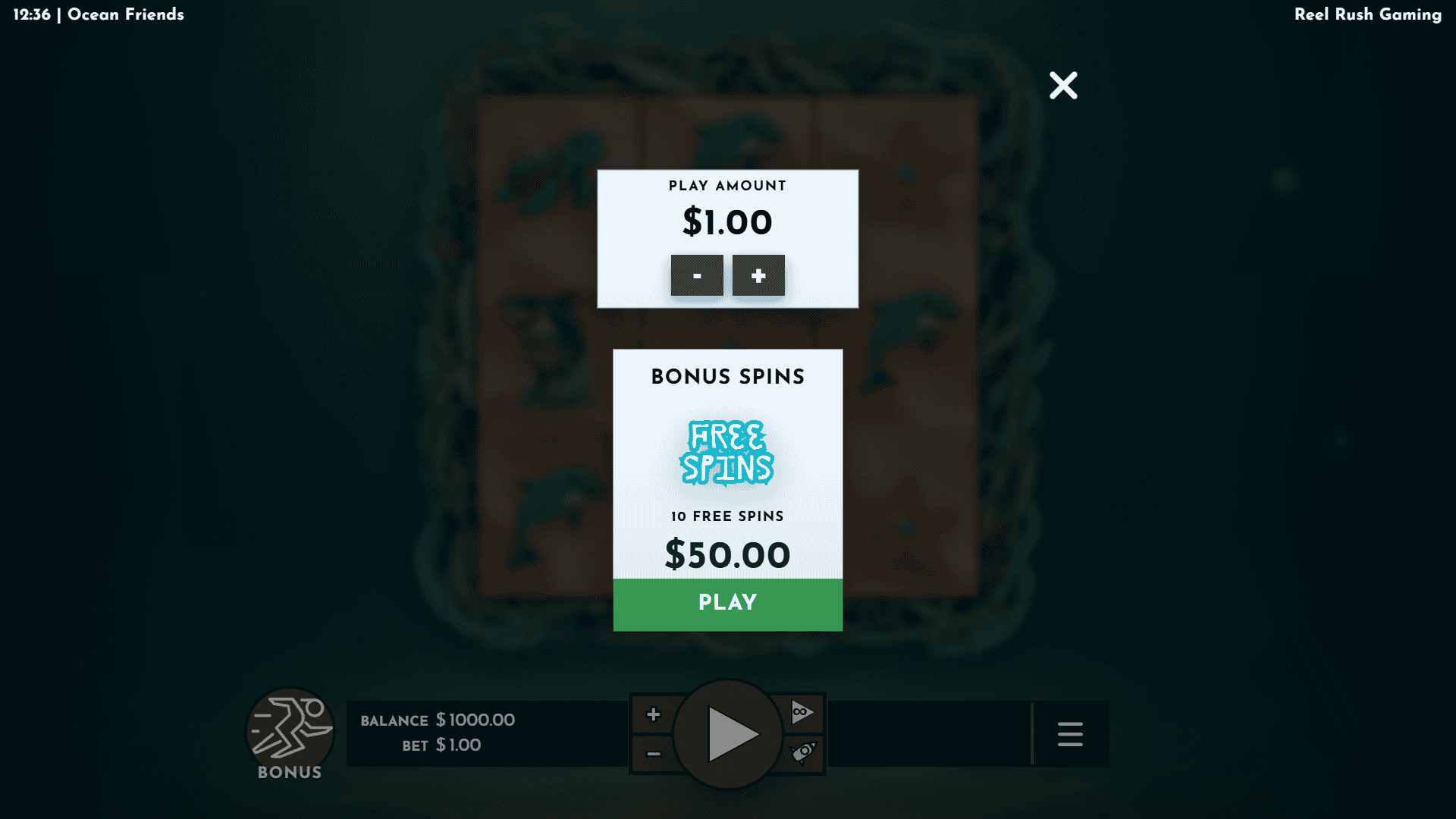 Ocean Friends bonus buy menu
