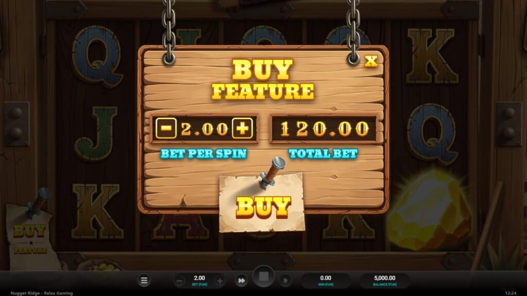 Relax gaming nugget ridge bonus buy
