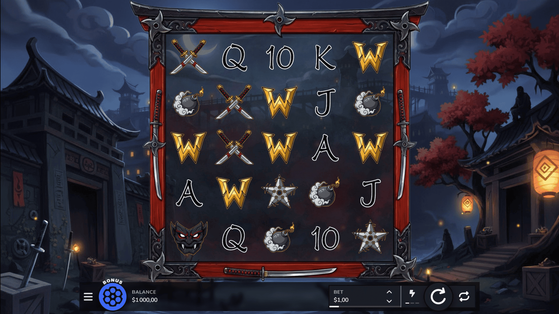 Spinobi slot gameplay reels