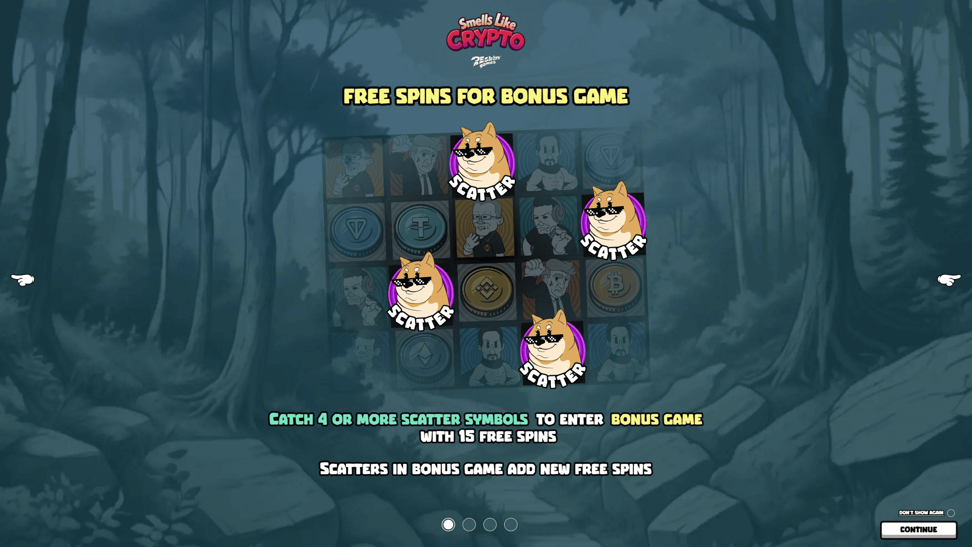 Smells Like Crypto slot intro screen