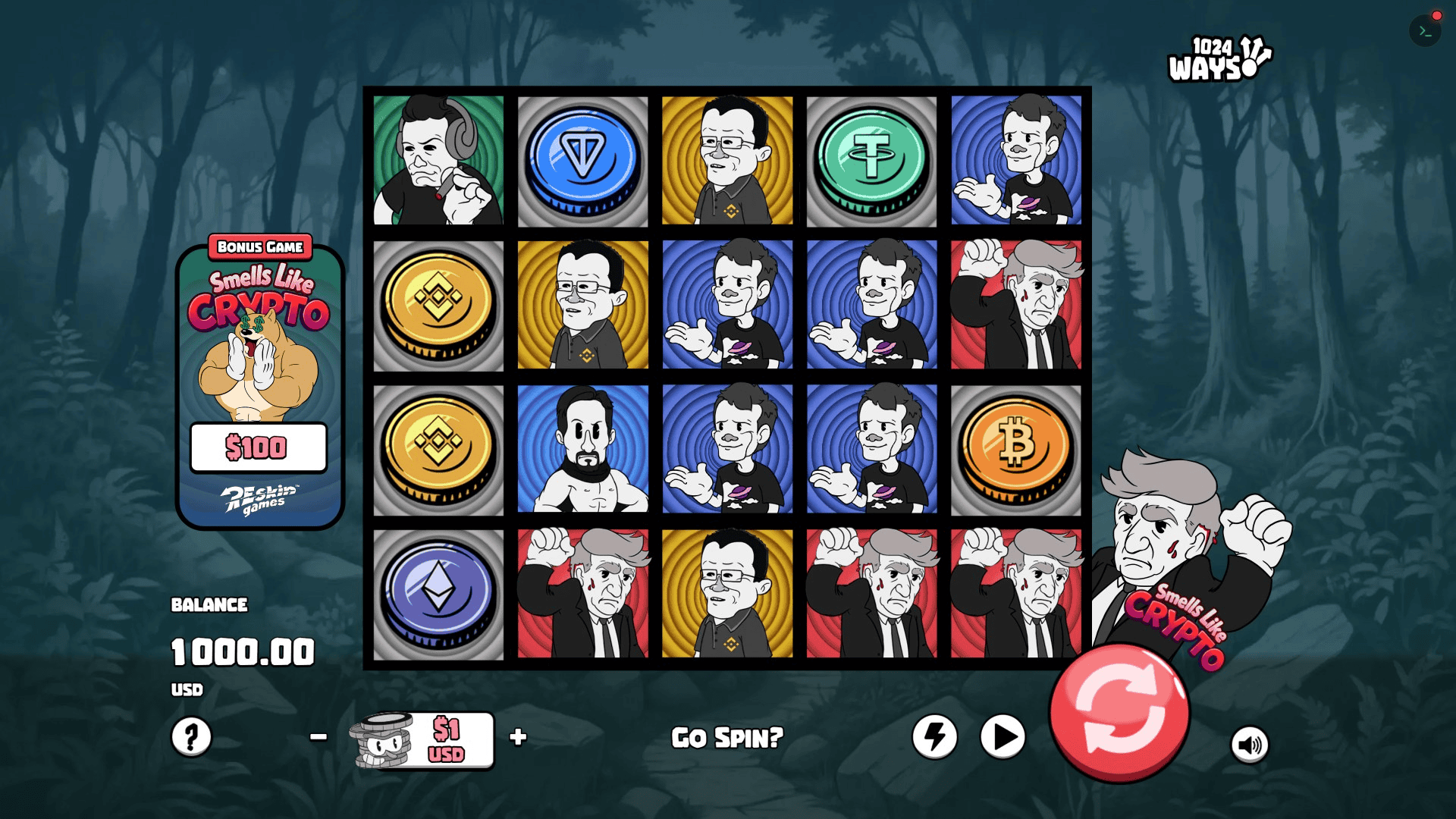 Smells Like Crypto slot gameplay reels