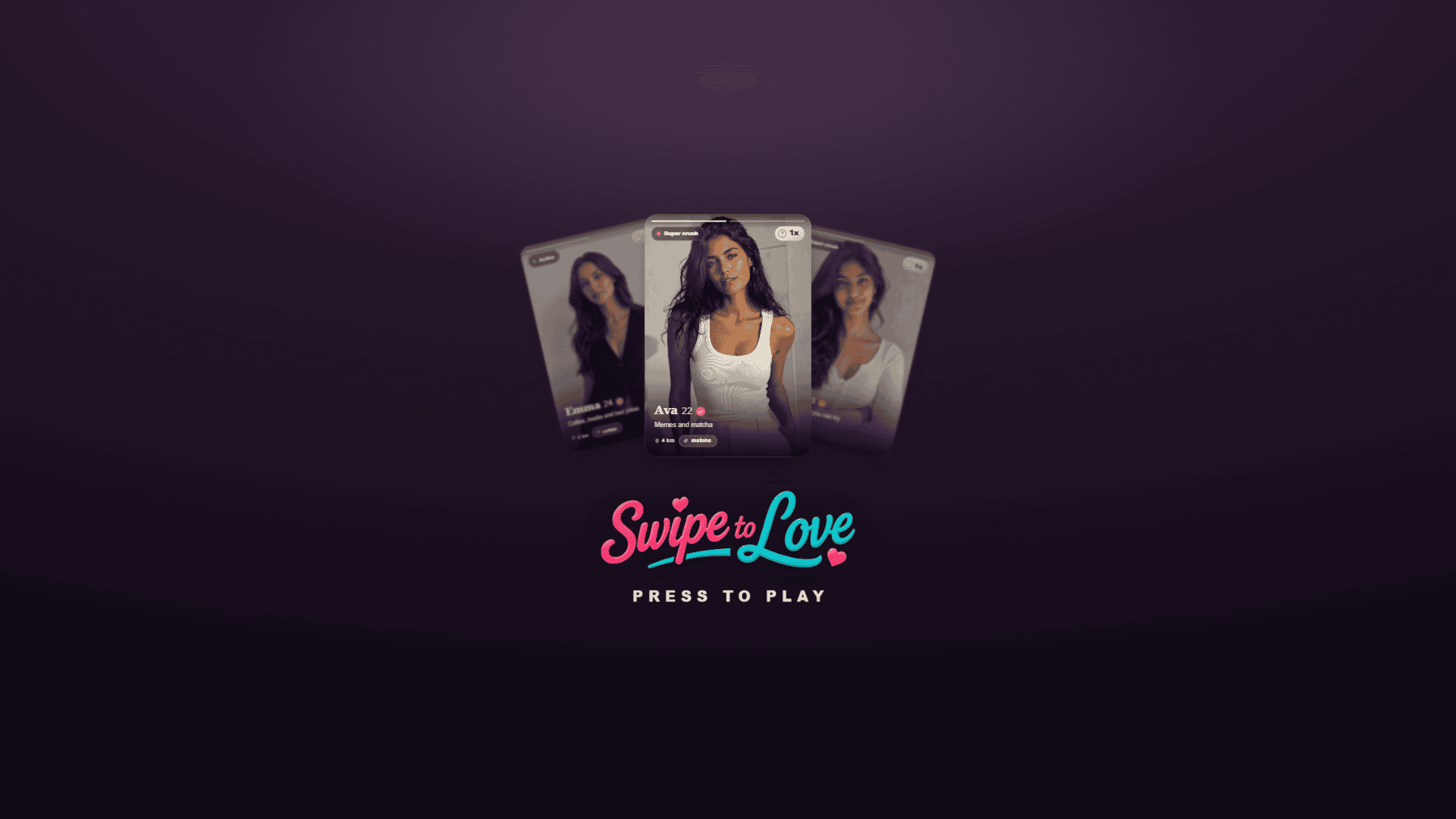 Swipe to Love slot intro screen