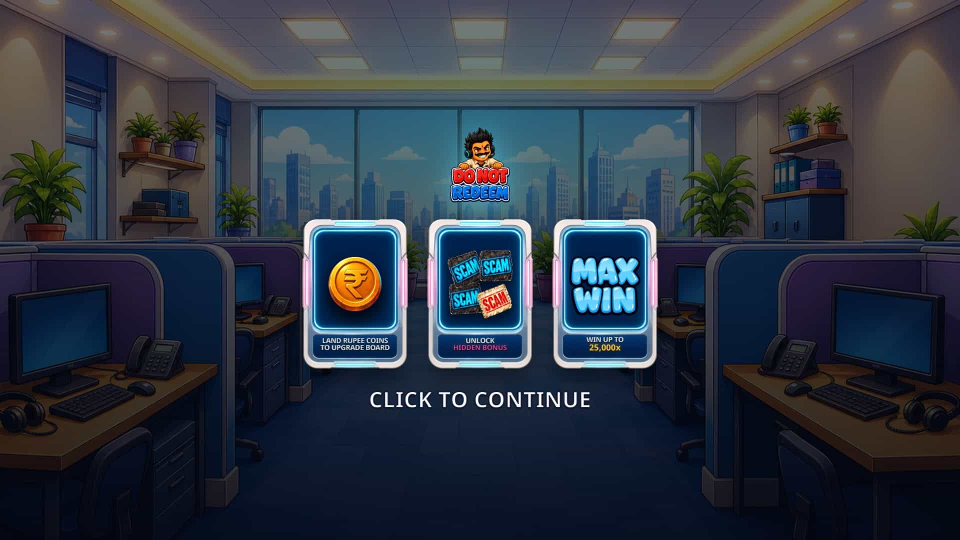 Do Not Redeem slot intro screen