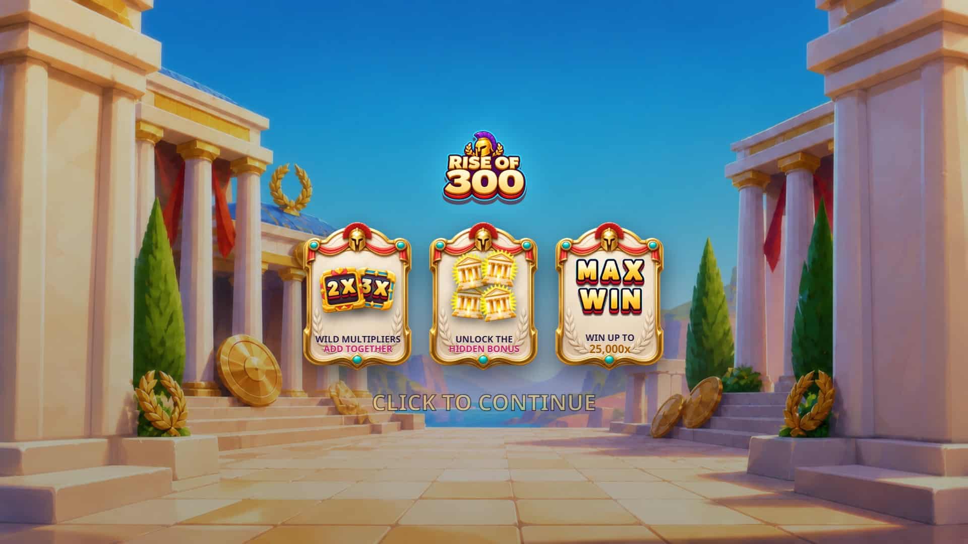 Rise of 300 slot intro screen