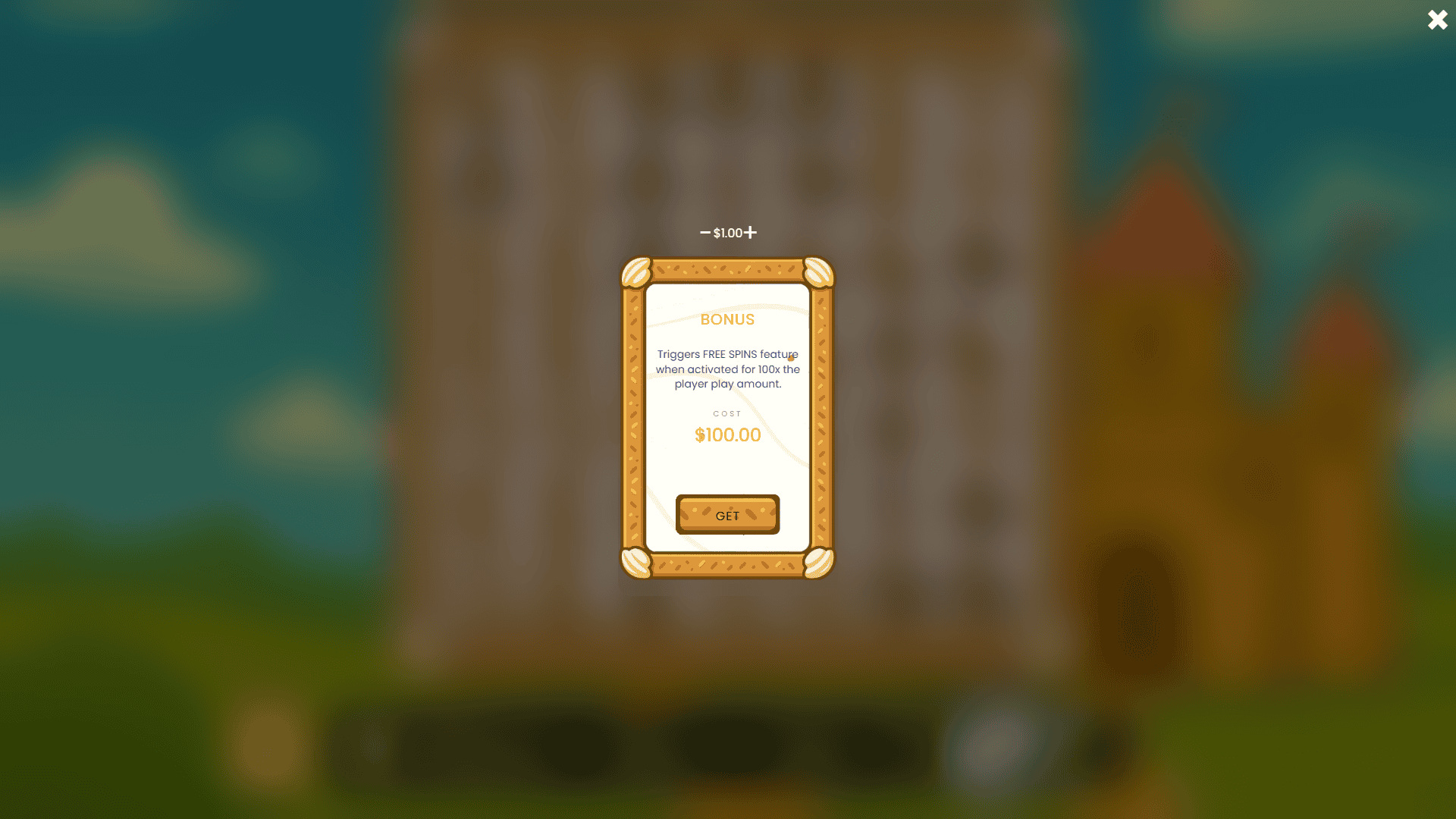 Cookie Kingdom bonus buy menu