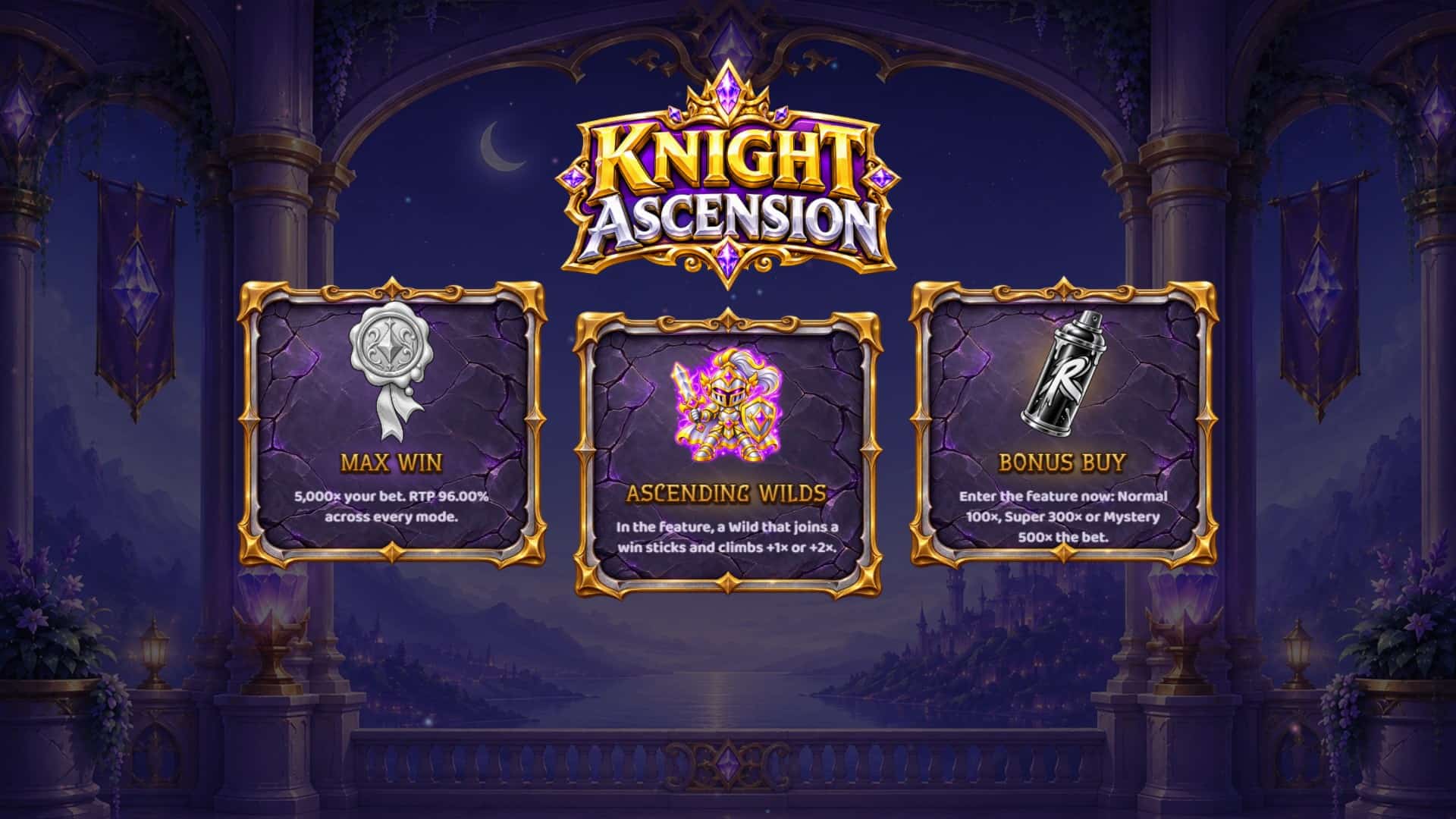 Knight Ascension slot intro screen