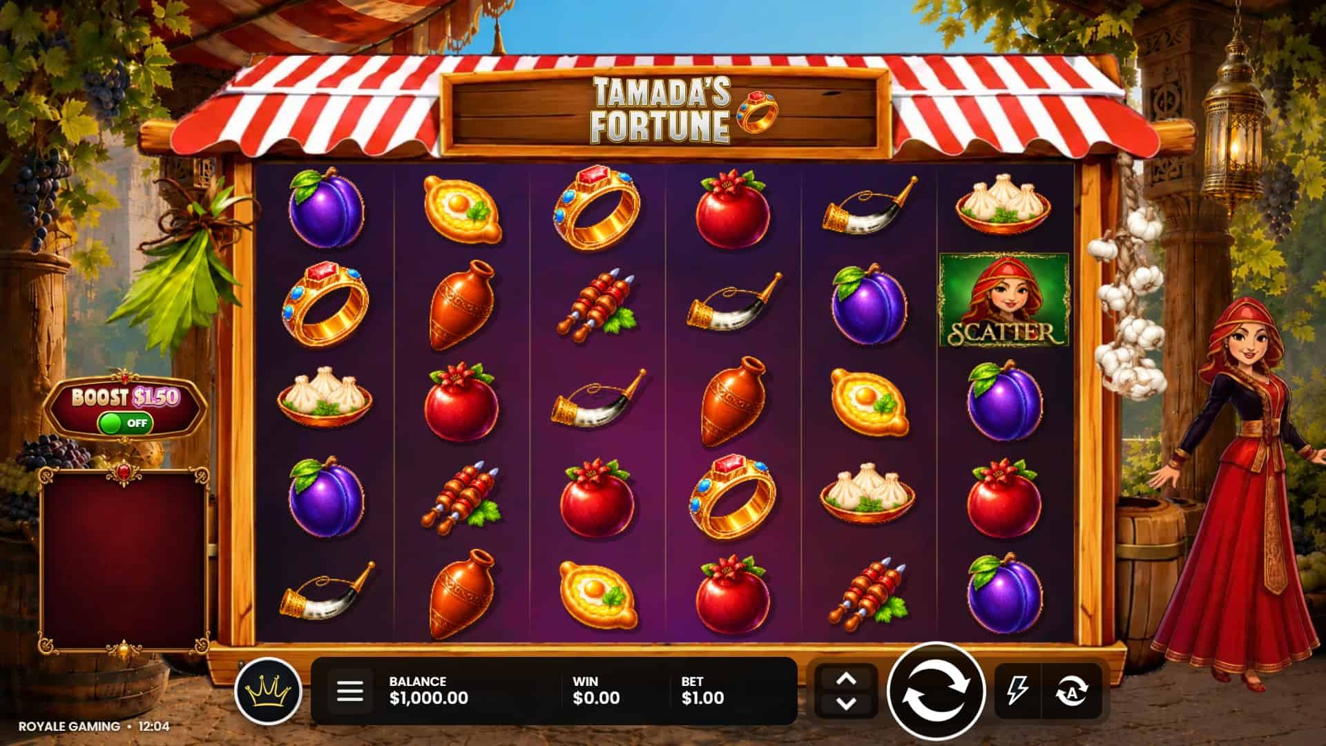 Royal Fortune slot gameplay reels