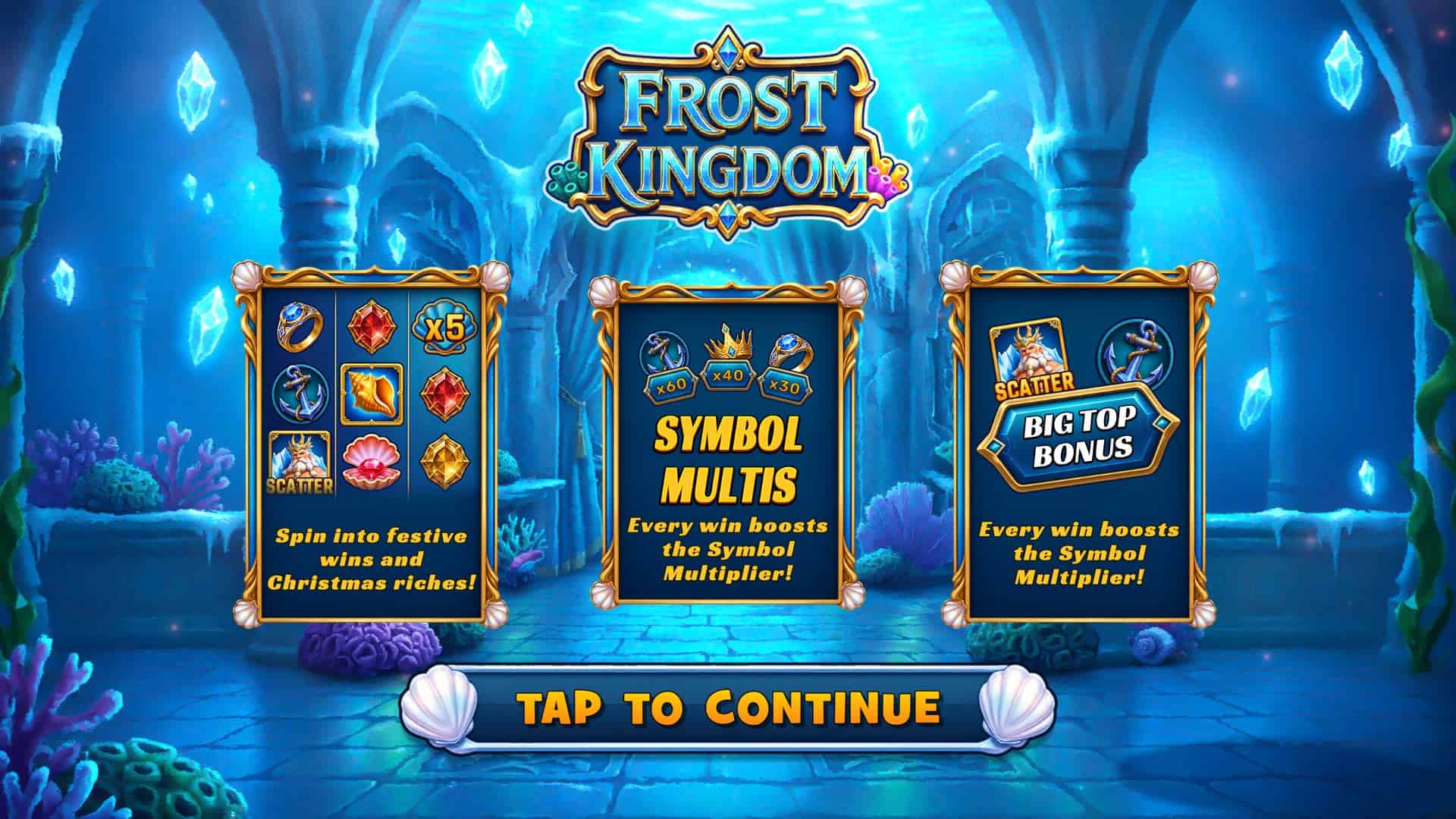 Frost Kingdom slot intro screen