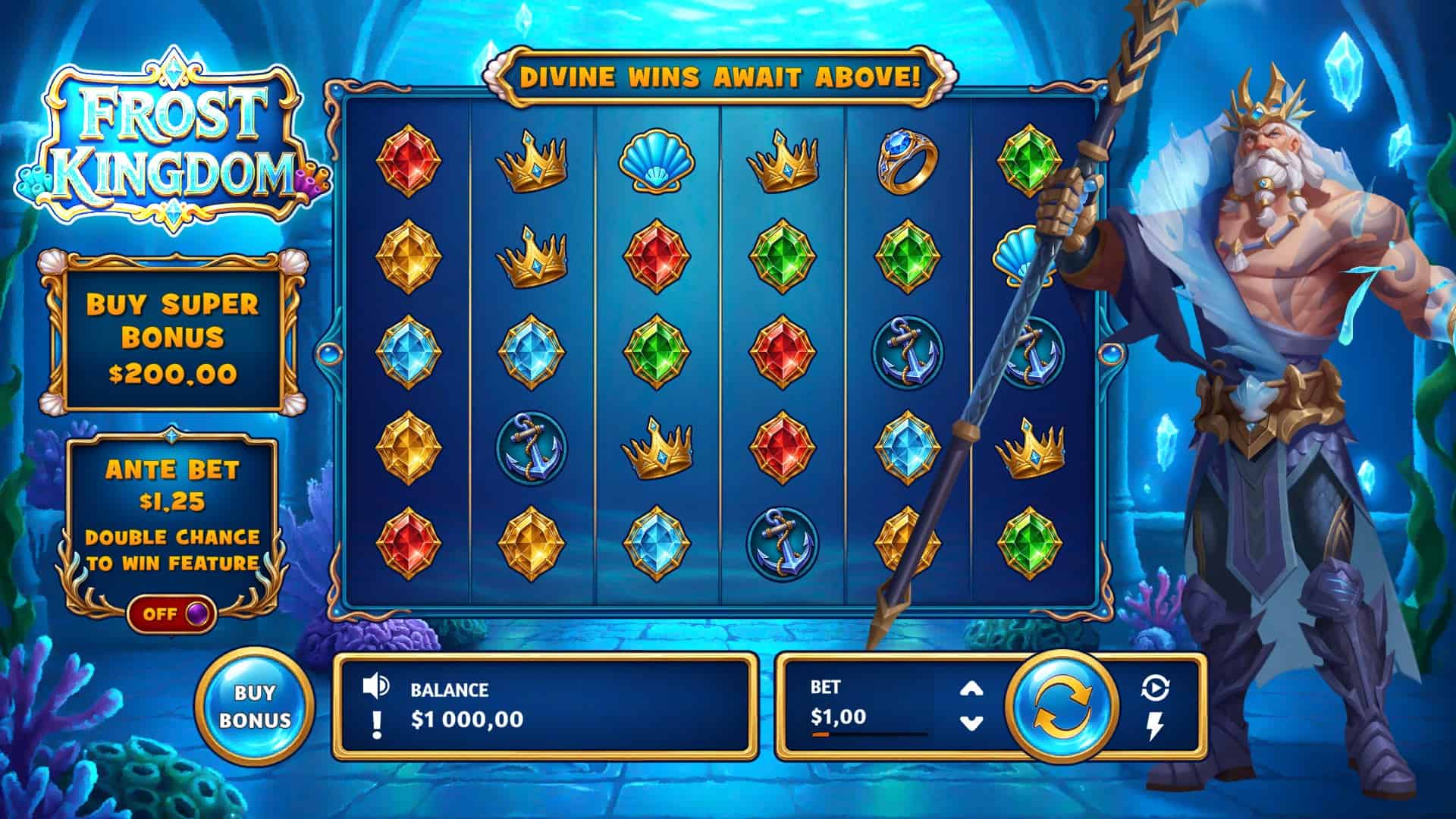 Frost Kingdom slot gameplay reels