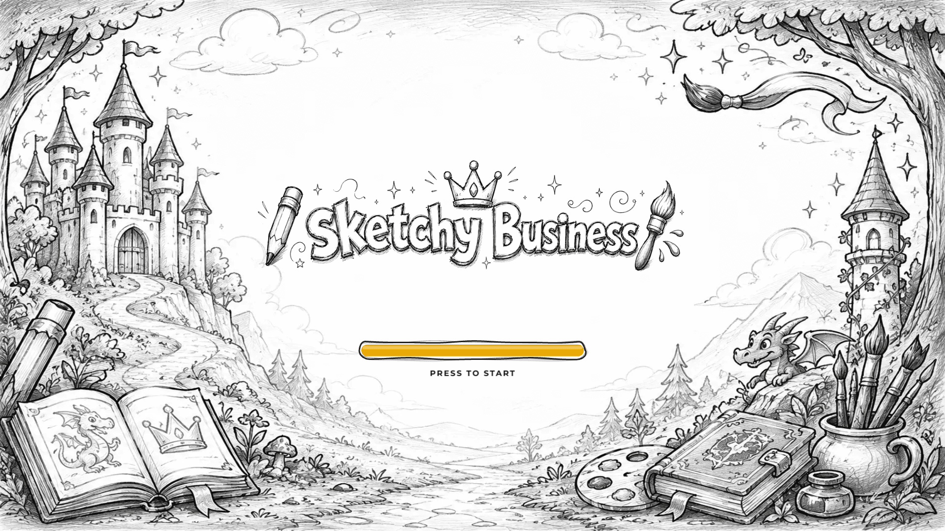Sketchy Business slot intro screen