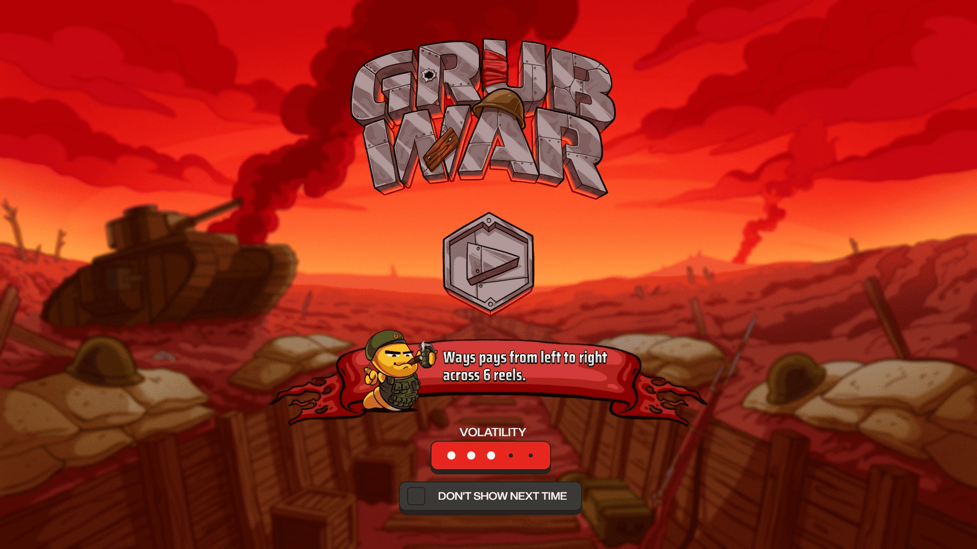 Grub War slot intro screen