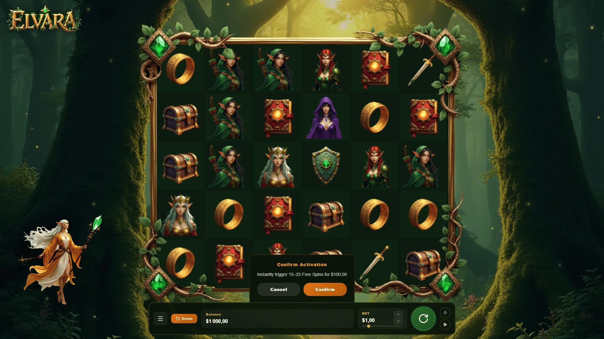 Elvara bonus buy menu