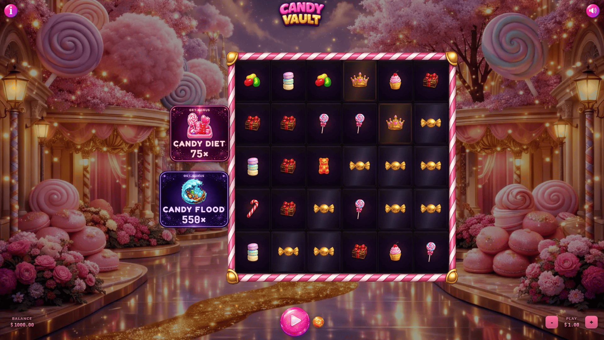 Candy Vault slot gameplay reels
