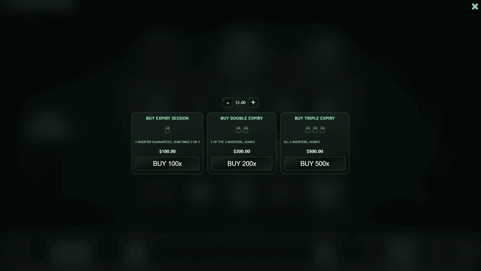 TripleWitching bonus buy menu