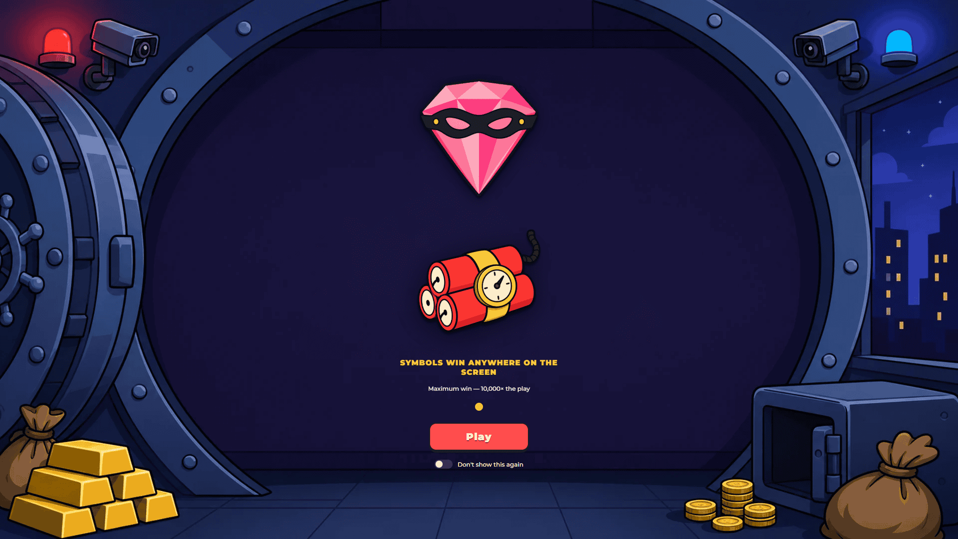 Poss Heist slot intro screen